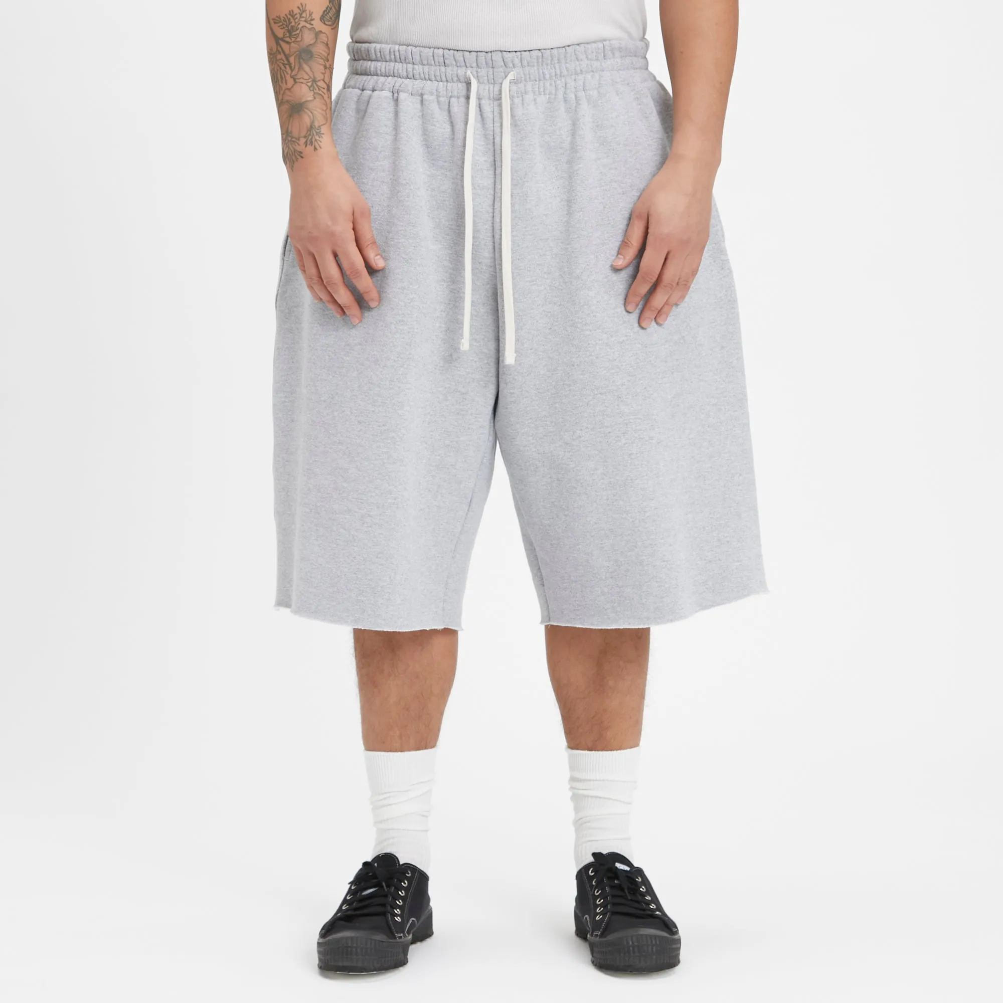 Earl Sweatshort - Heather Grey Cotton Fleece sold by S.K. Manor Hill product image thumbnail 3