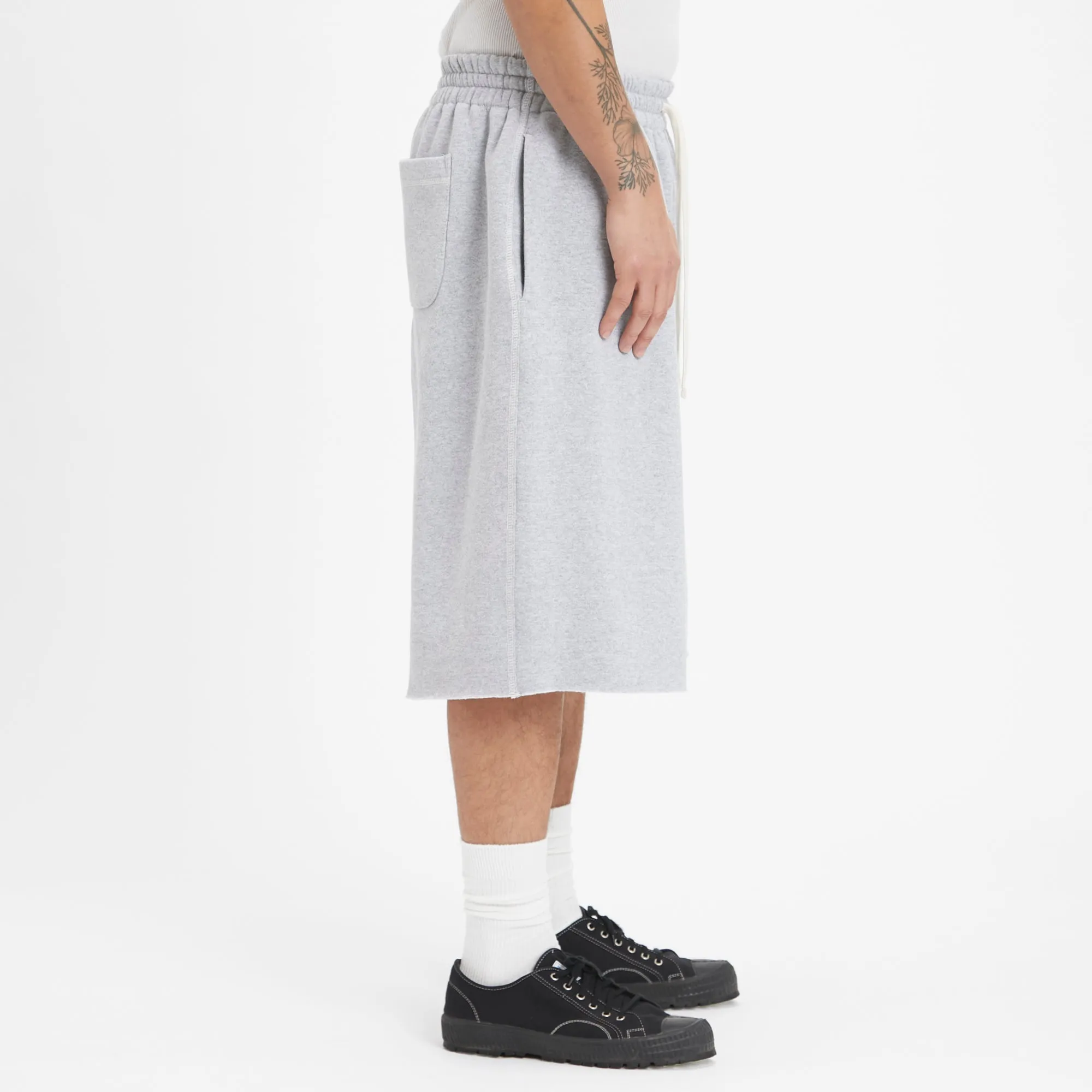 Earl Sweatshort - Heather Grey Cotton Fleece sold by S.K. Manor Hill product image thumbnail 4