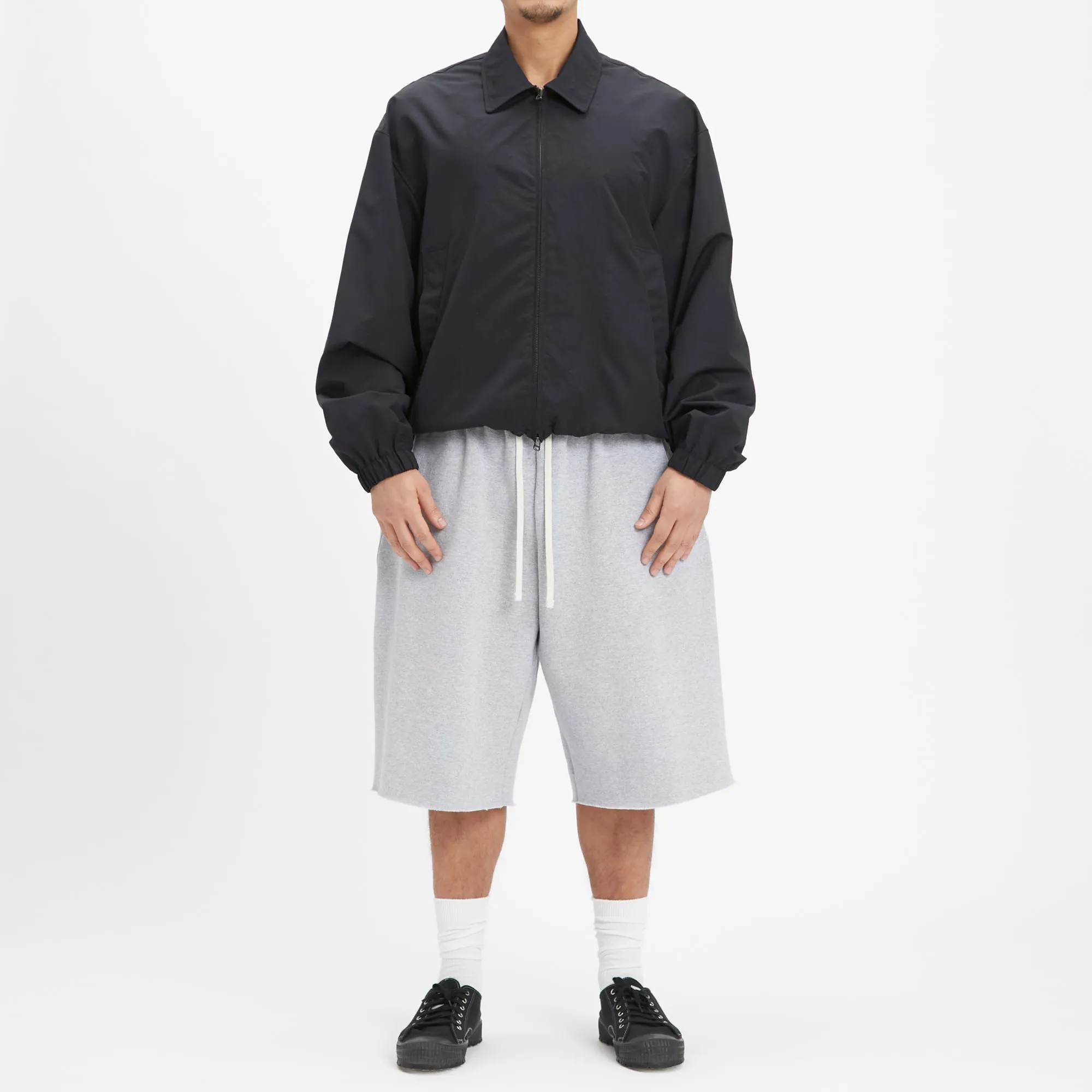 Earl Sweatshort - Heather Grey Cotton Fleece sold by S.K. Manor Hill product image thumbnail 2