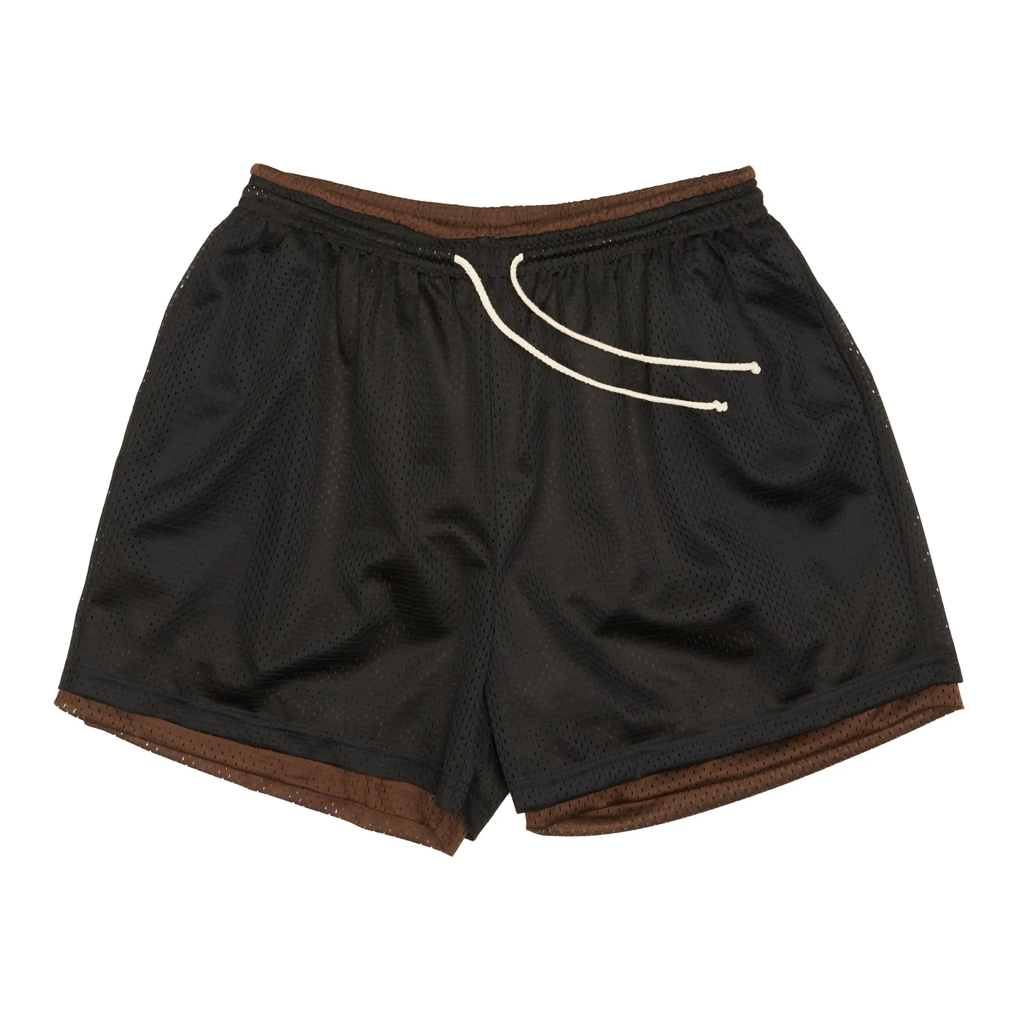 Reversible Ball Short - Black & Brown Mesh sold by S.K. Manor Hill
