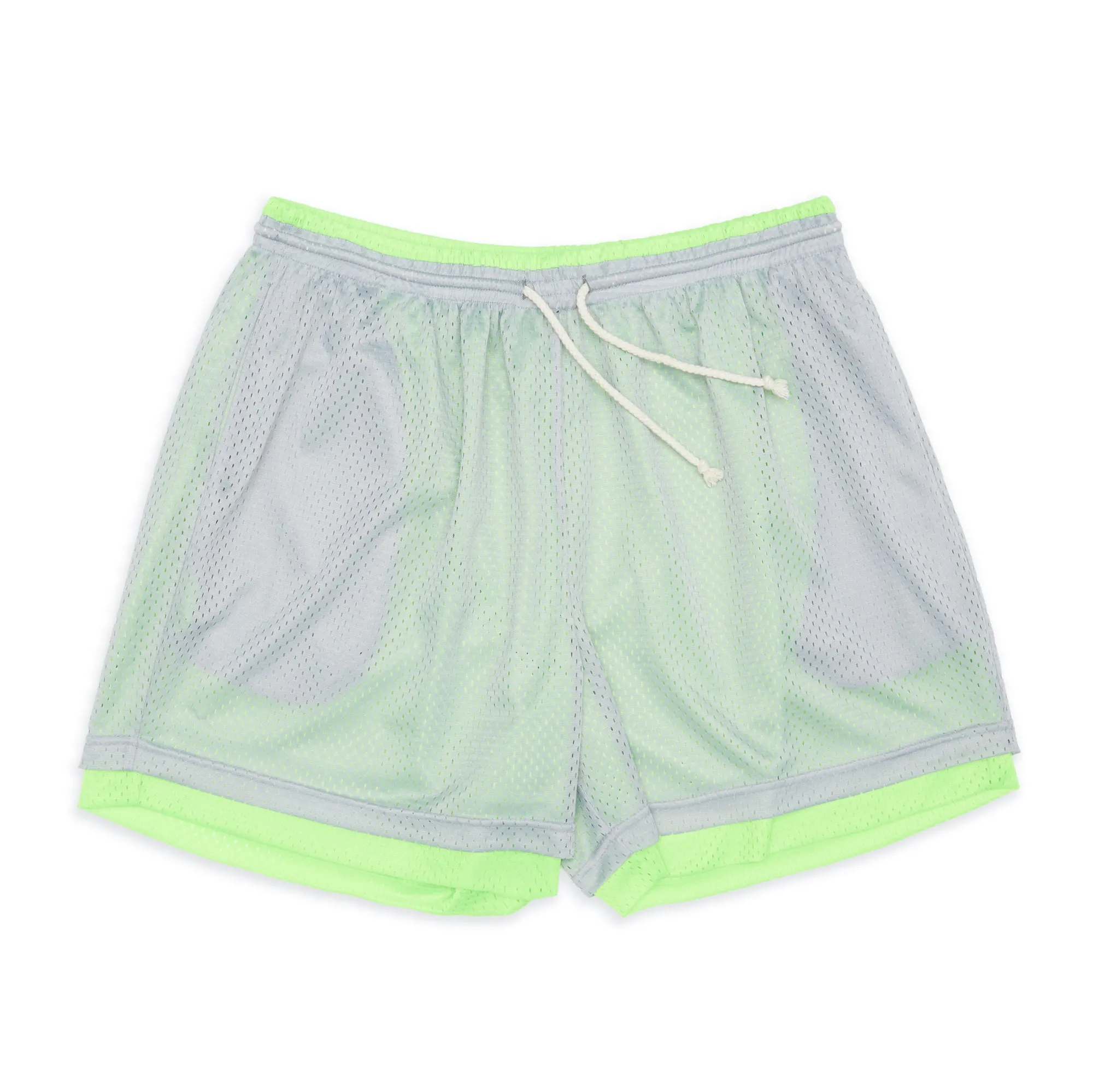 Reversible Ball Short - Grey & Neon Green Mesh sold by S.K. Manor Hill
