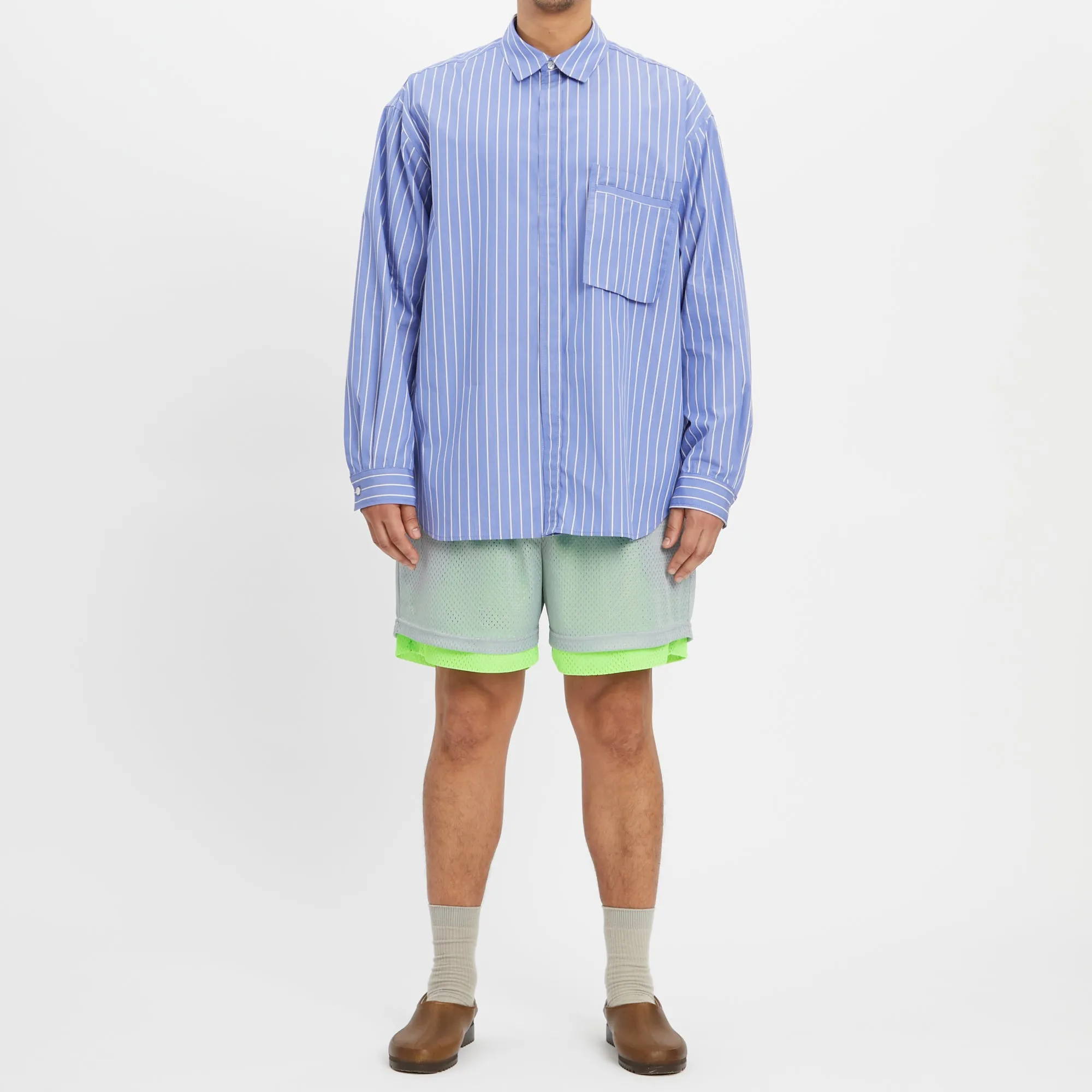 Reversible Ball Short - Grey & Neon Green Mesh sold by S.K. Manor Hill product image thumbnail 2