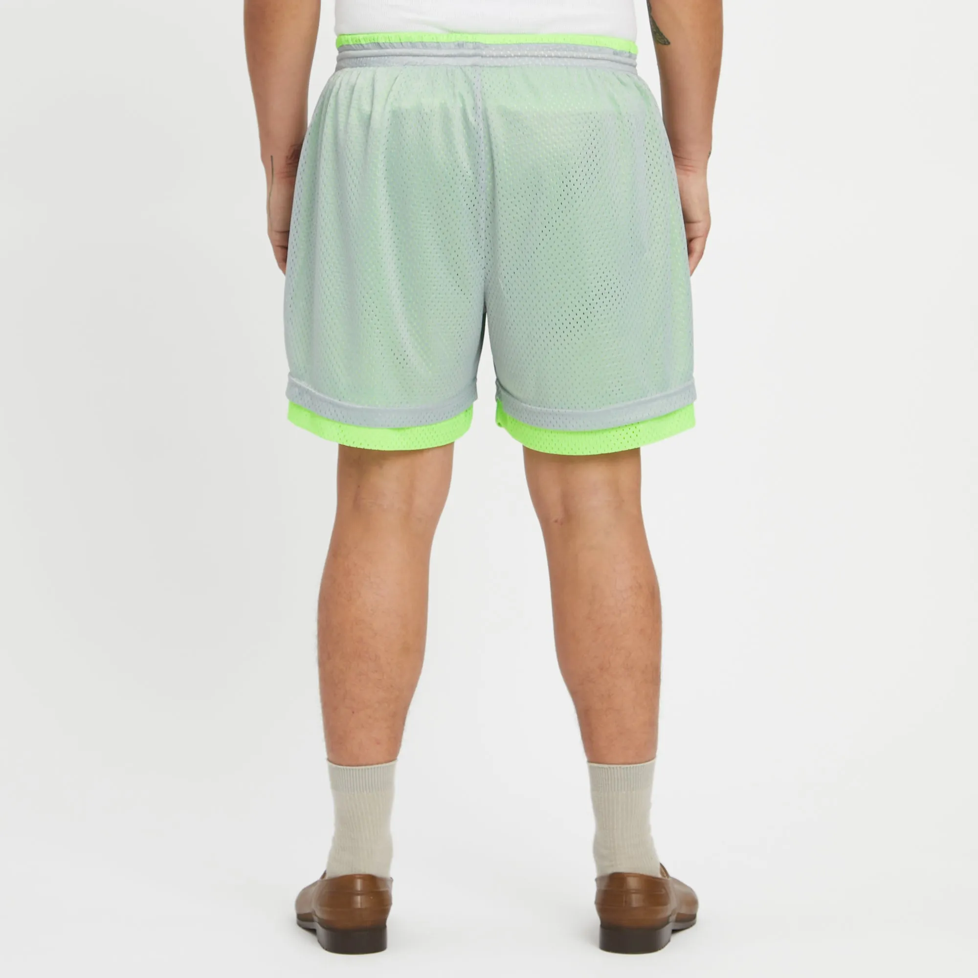 Reversible Ball Short - Grey & Neon Green Mesh sold by S.K. Manor Hill product image thumbnail 5