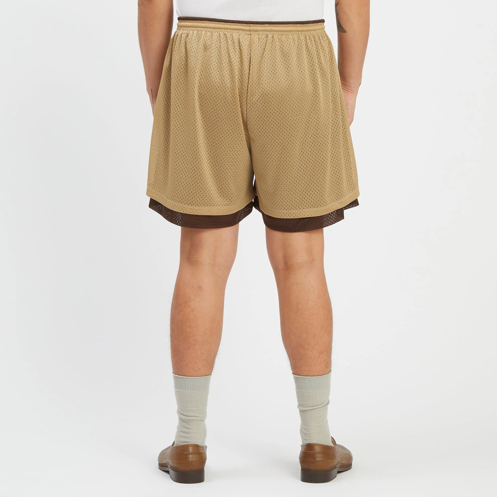 Reversible Ball Short - Tan & Brown Mesh sold by S.K. Manor Hill product image thumbnail 5