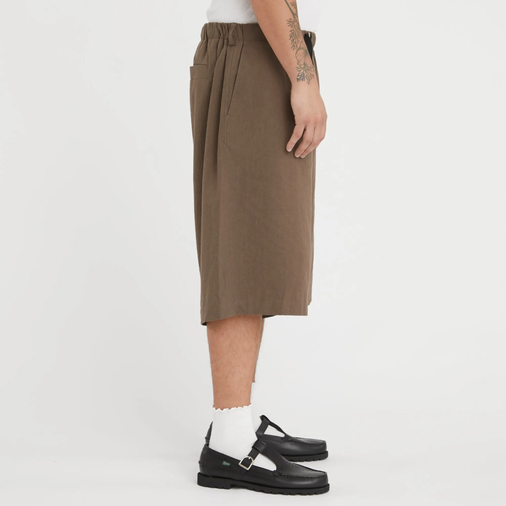 Palego Short - Brown Linen / Cotton sold by S.K. Manor Hill product image thumbnail 4