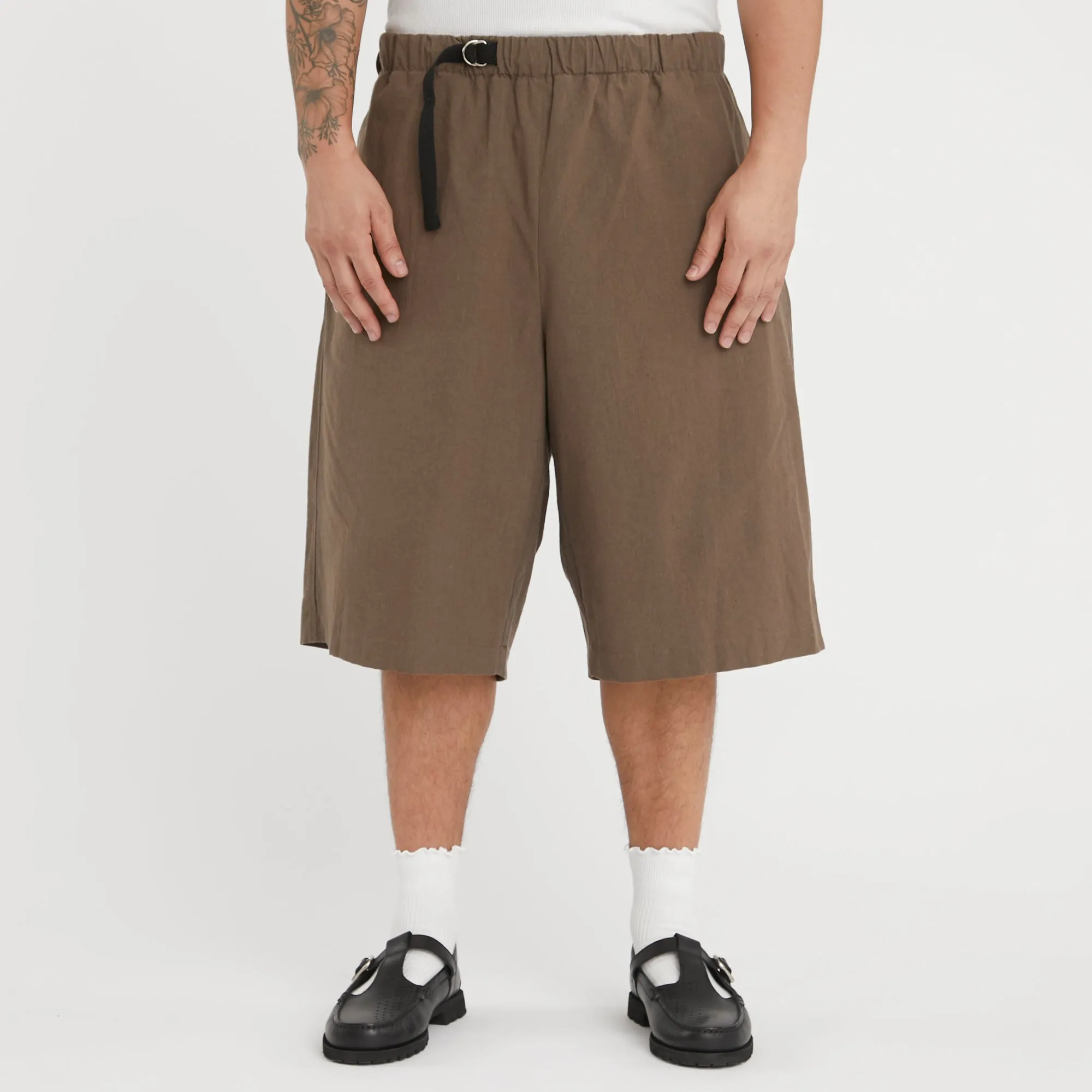 Palego Short - Brown Linen / Cotton sold by S.K. Manor Hill product image thumbnail 3