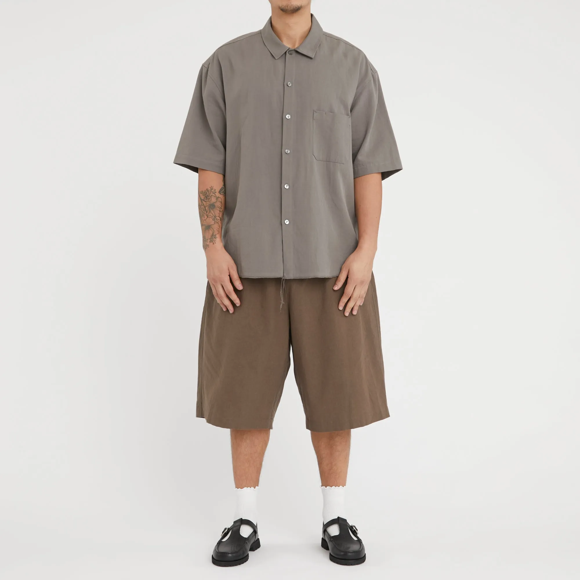 Palego Short - Brown Linen / Cotton sold by S.K. Manor Hill product image thumbnail 2