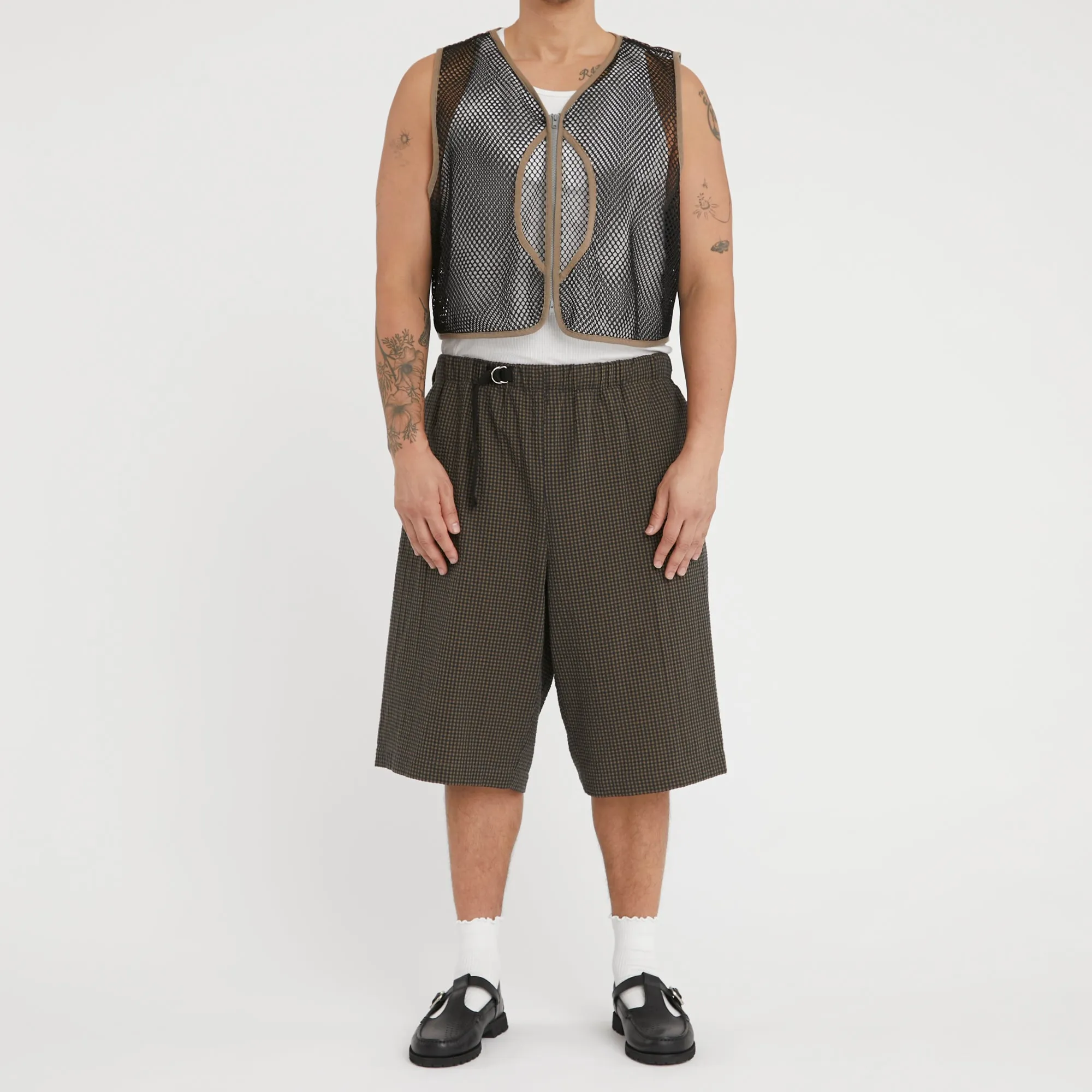 Palego Short - Navy/Tan/Green Dobby Plaid Organic Cotton sold by S.K. Manor Hill product image thumbnail 2