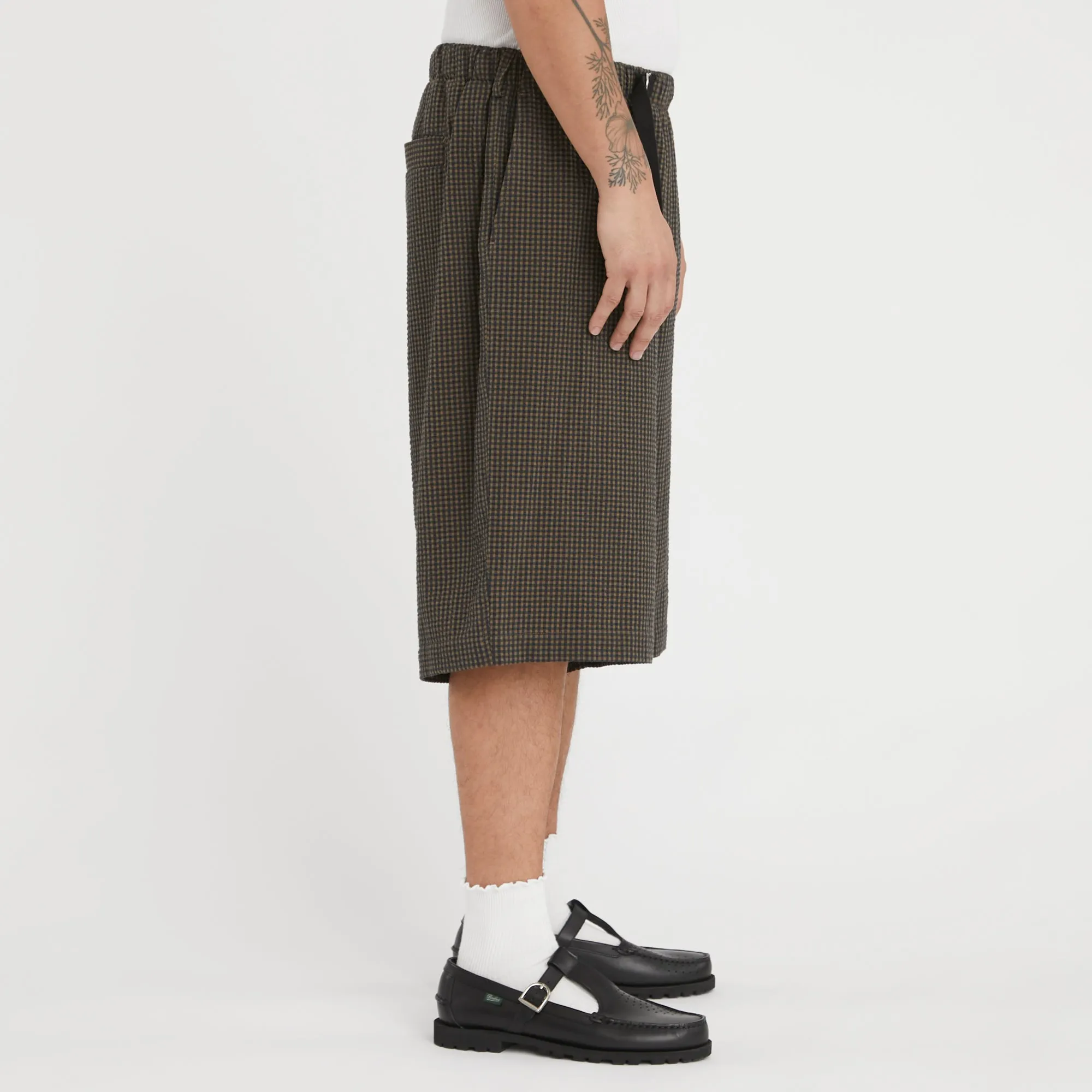 Palego Short - Navy/Tan/Green Dobby Plaid Organic Cotton sold by S.K. Manor Hill product image thumbnail 4