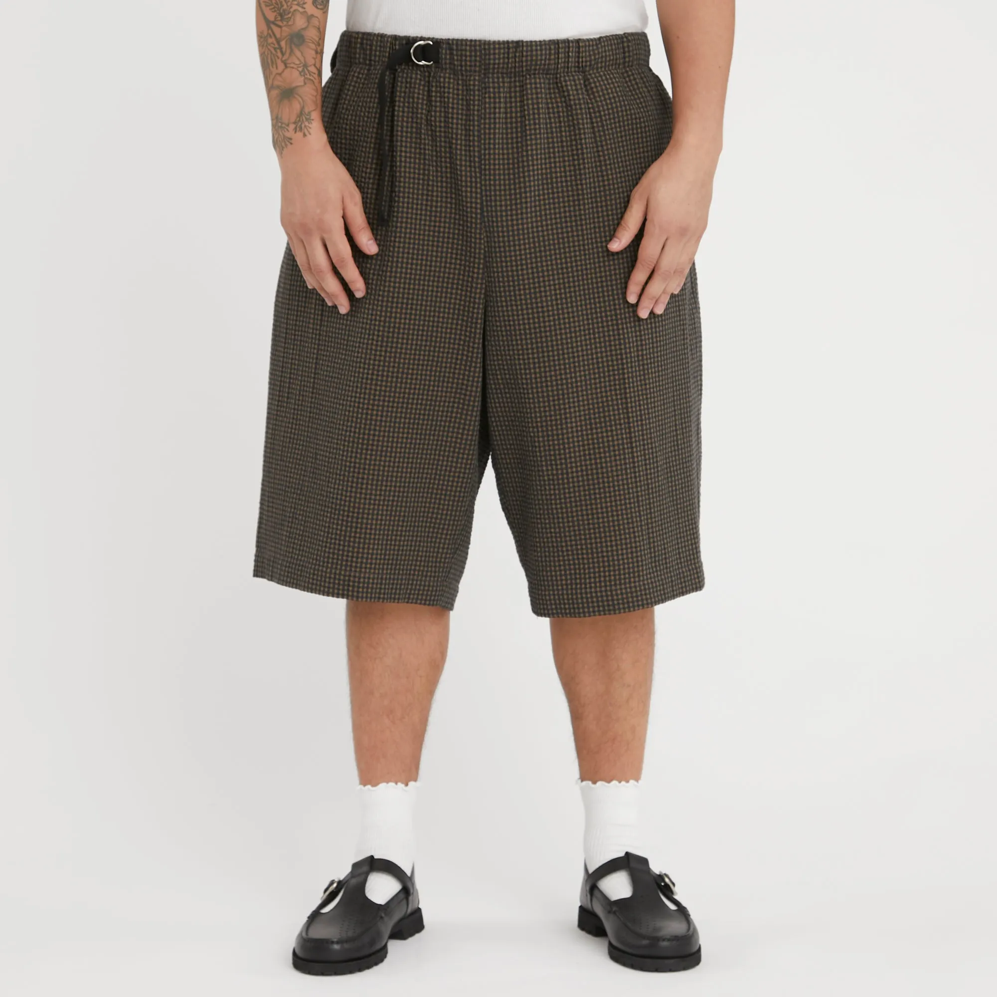 Palego Short - Navy/Tan/Green Dobby Plaid Organic Cotton sold by S.K. Manor Hill product image thumbnail 3