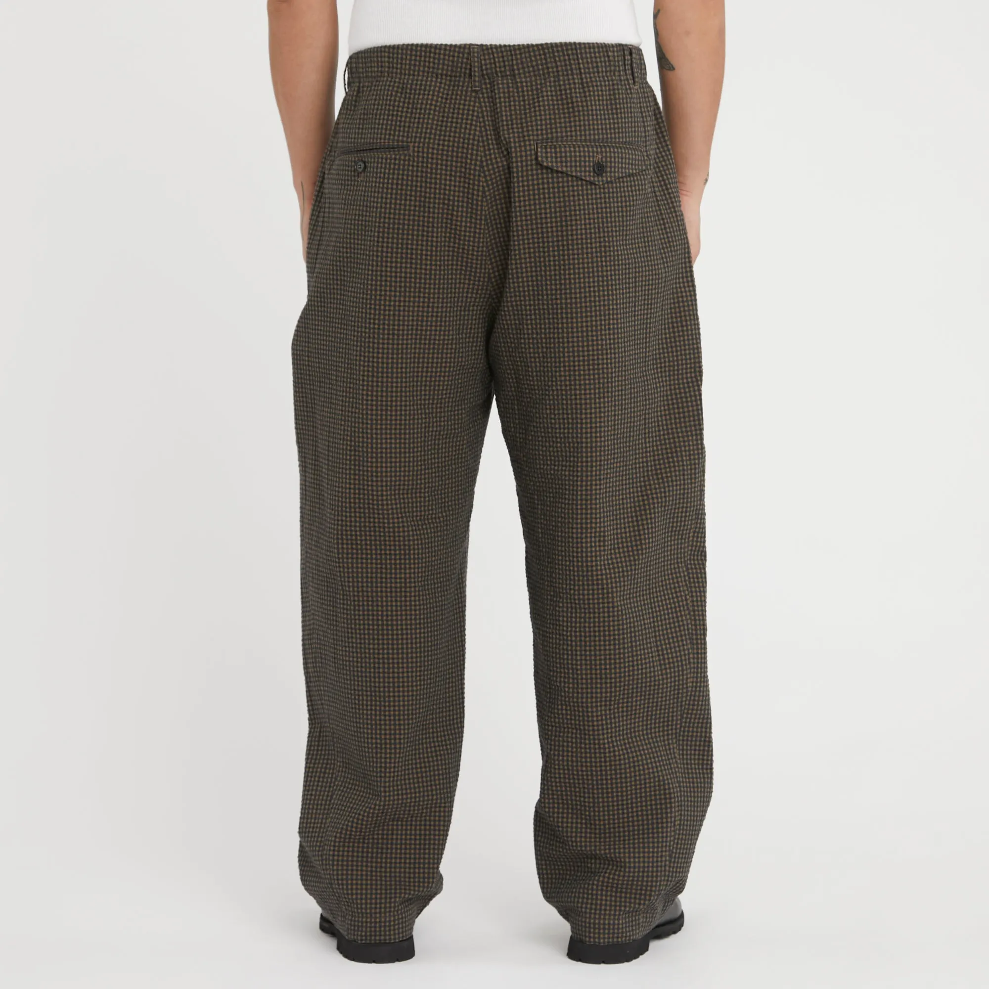 Tilt Pant - Navy/Tan/Green Dobby Plaid Organic Cotton sold by S.K. Manor Hill product image thumbnail 5