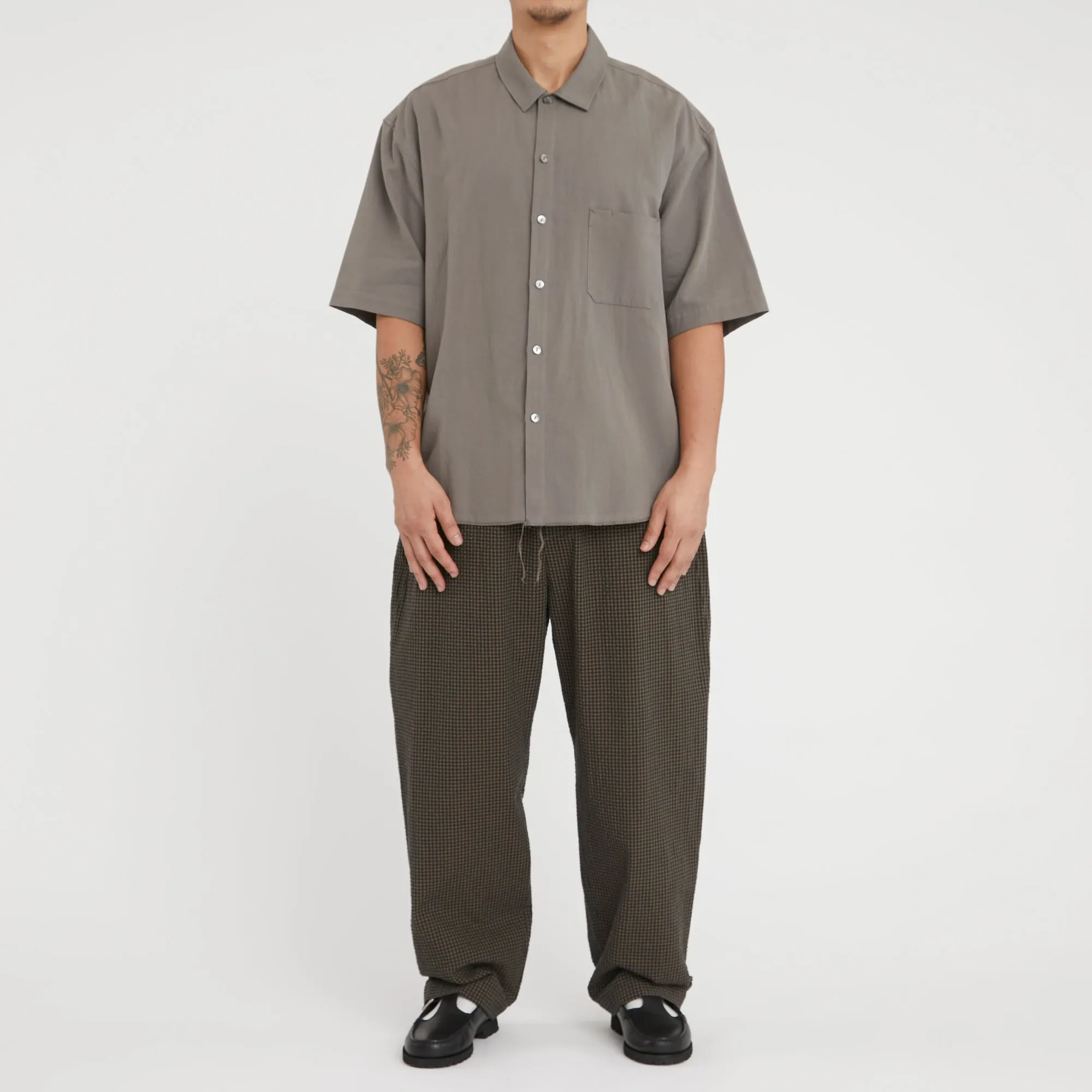 Tilt Pant - Navy/Tan/Green Dobby Plaid Organic Cotton sold by S.K. Manor Hill product image thumbnail 2