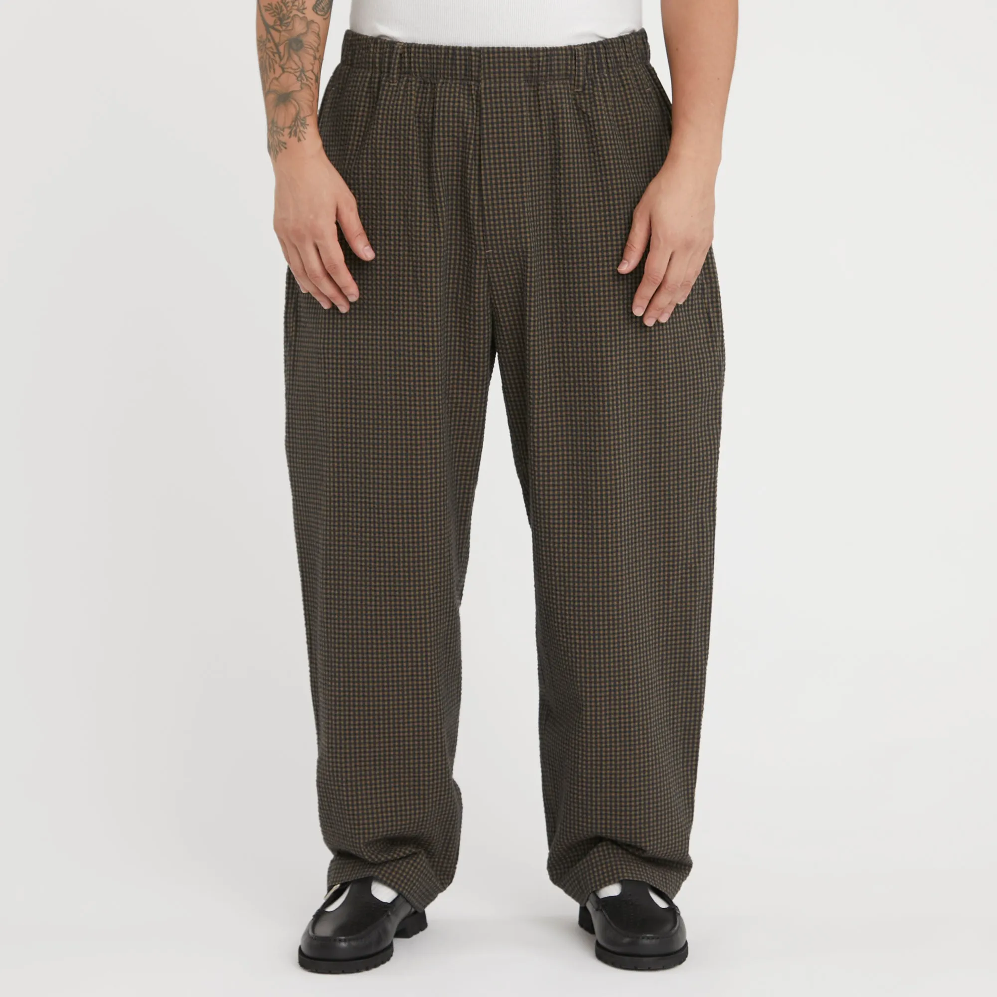 Tilt Pant - Navy/Tan/Green Dobby Plaid Organic Cotton sold by S.K. Manor Hill product image thumbnail 3