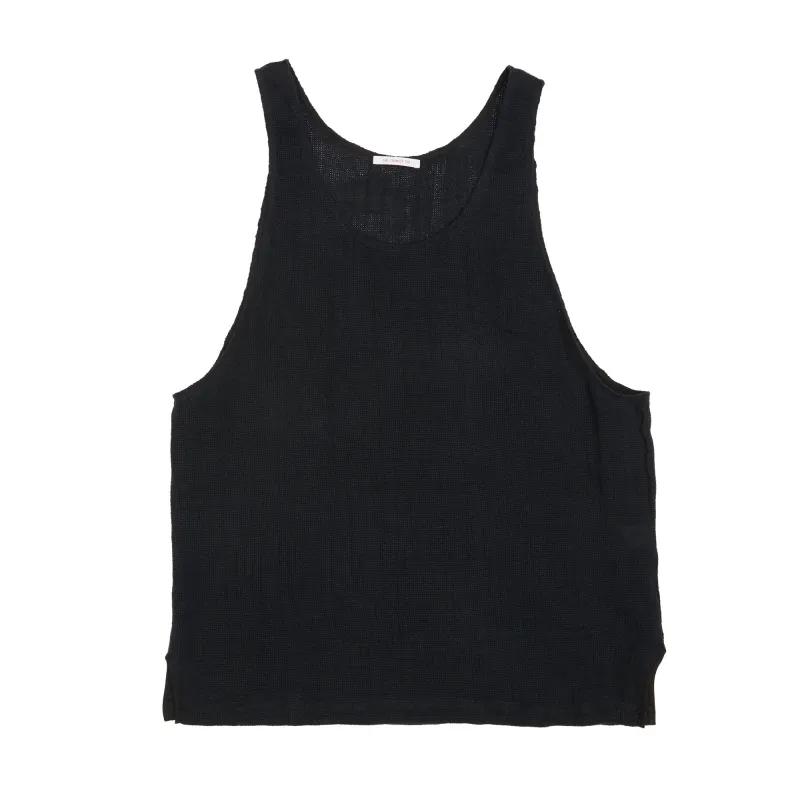 Tank Top - Black Linen made by S.K. Manor Hill