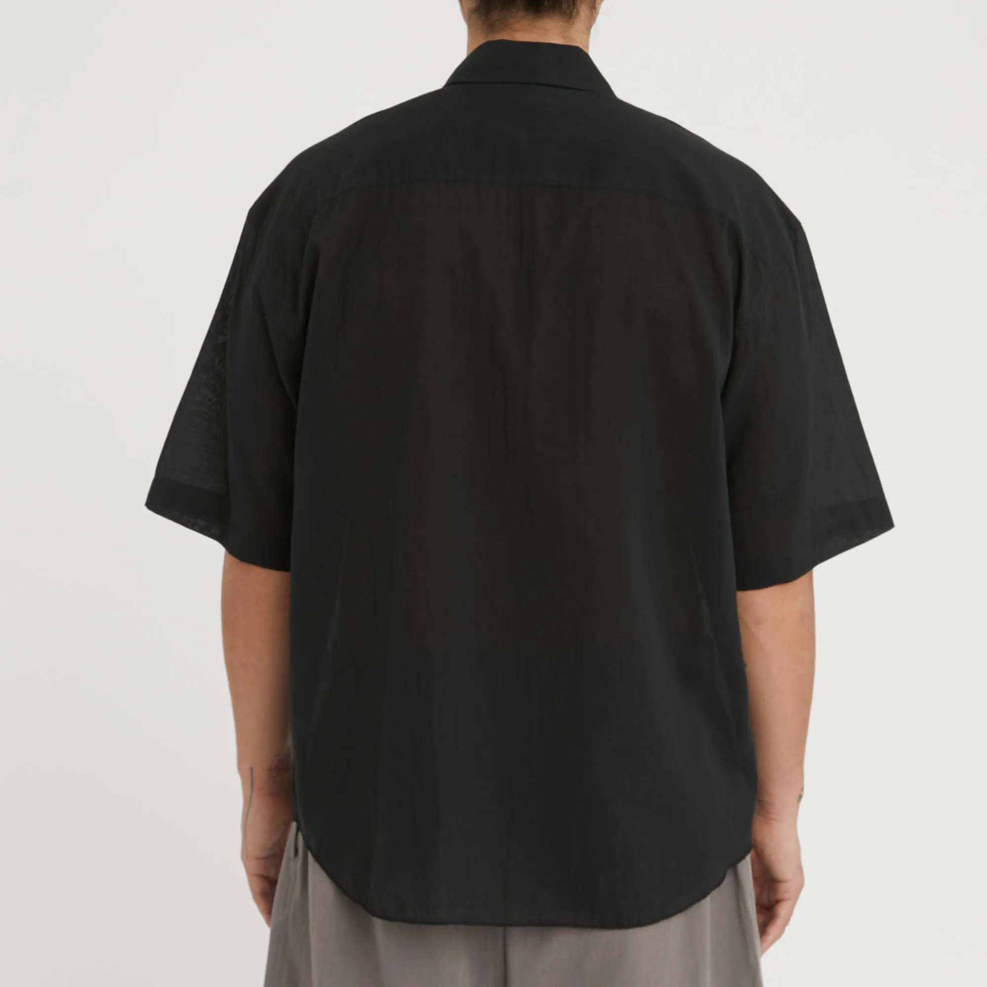 Sage Shirt - Black Translucent Cotton sold by S.K. Manor Hill product image thumbnail 5