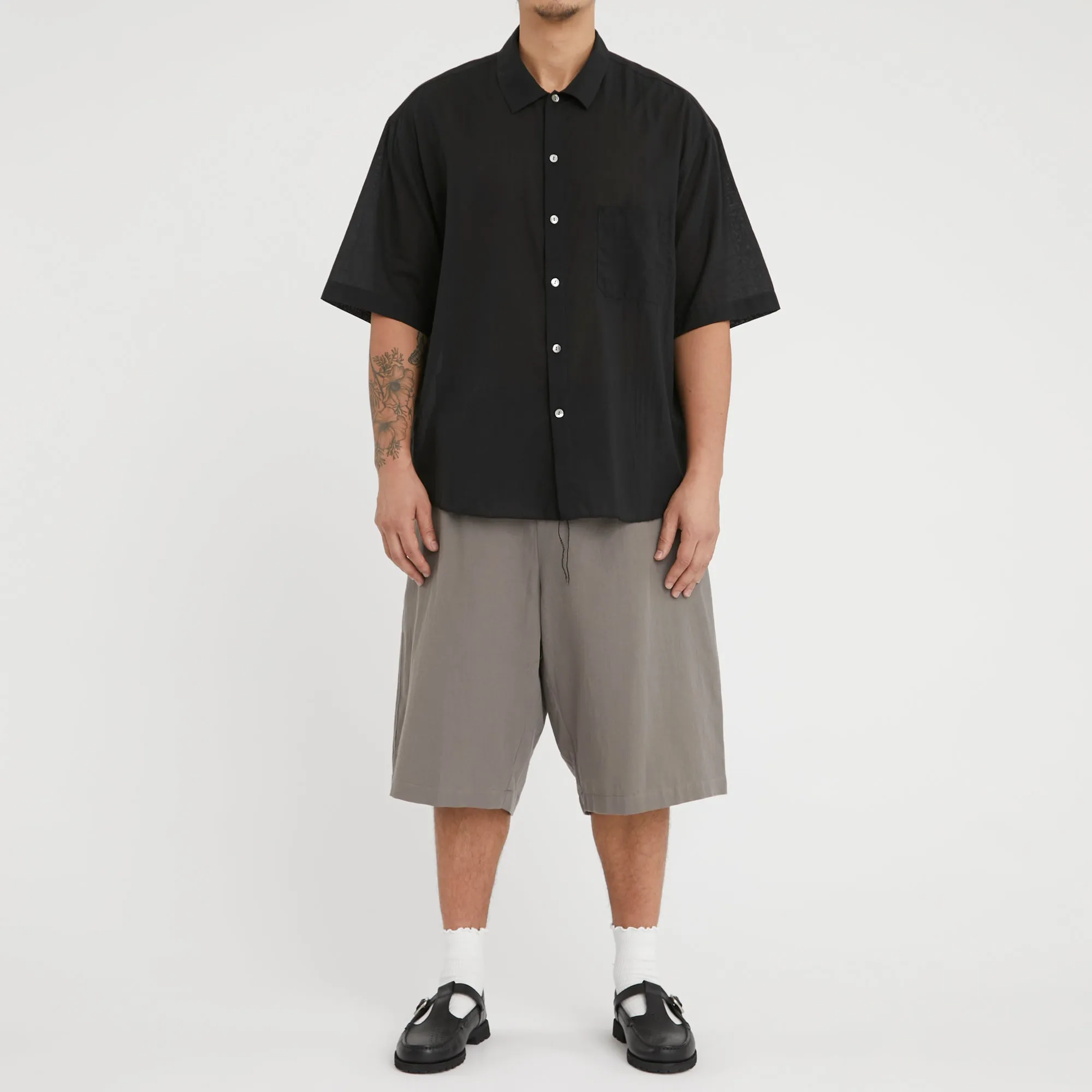 Sage Shirt - Black Translucent Cotton sold by S.K. Manor Hill product image thumbnail 2