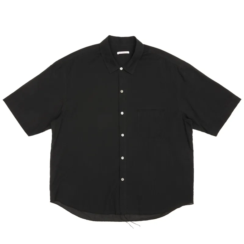Sage Shirt - Black Translucent Cotton made by S.K. Manor Hill