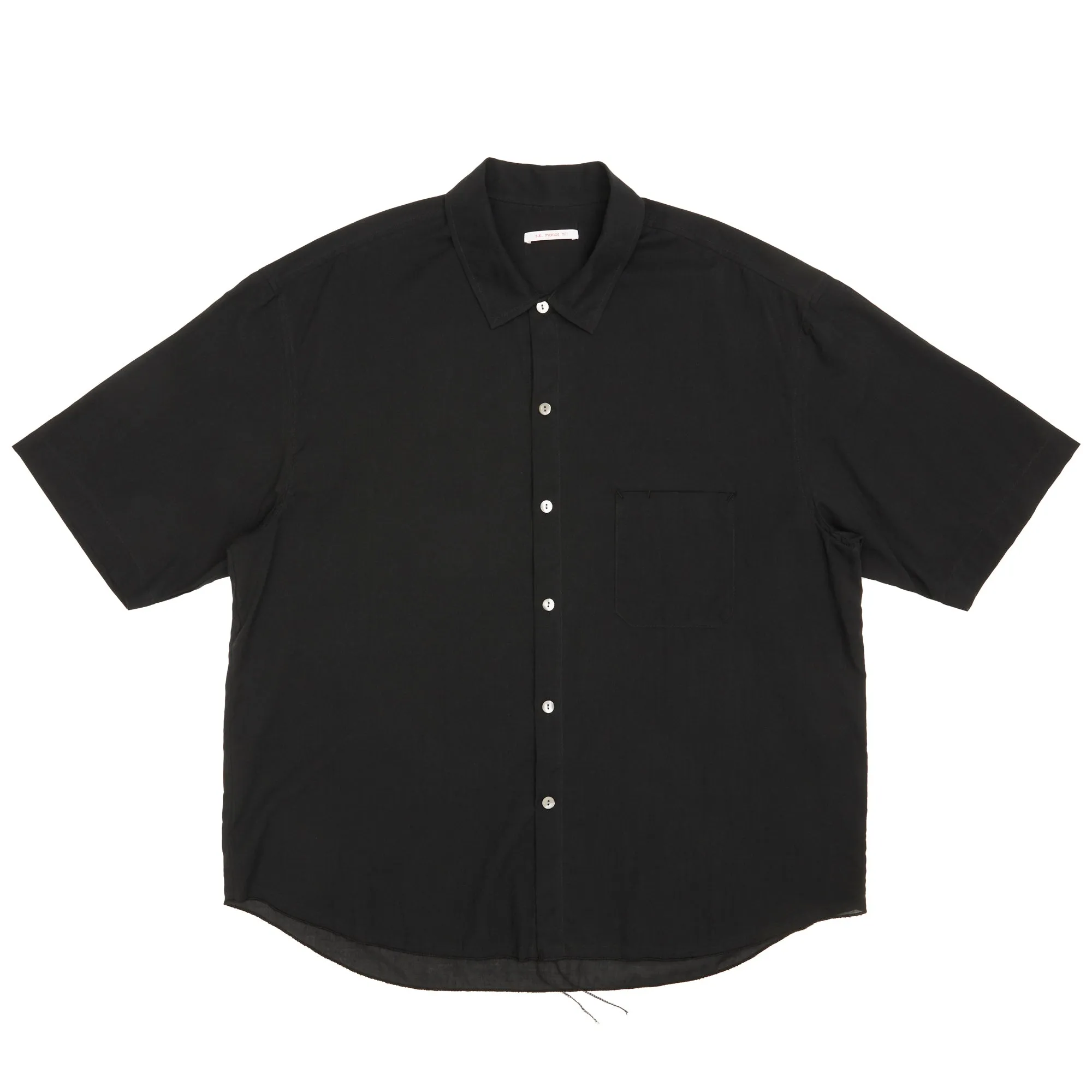 Sage Shirt - Black Translucent Cotton sold by S.K. Manor Hill