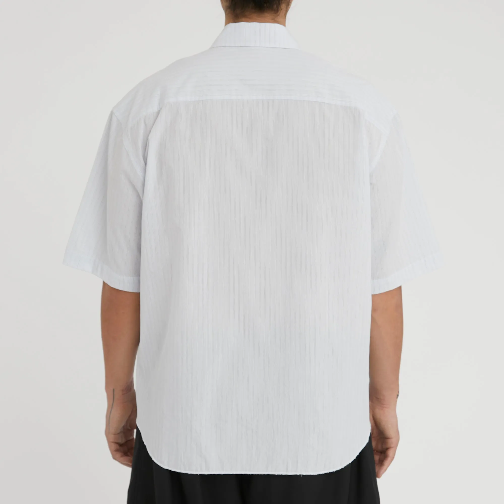 Sage Shirt - White & Light Blue Striped Cotton sold by S.K. Manor Hill product image thumbnail 5