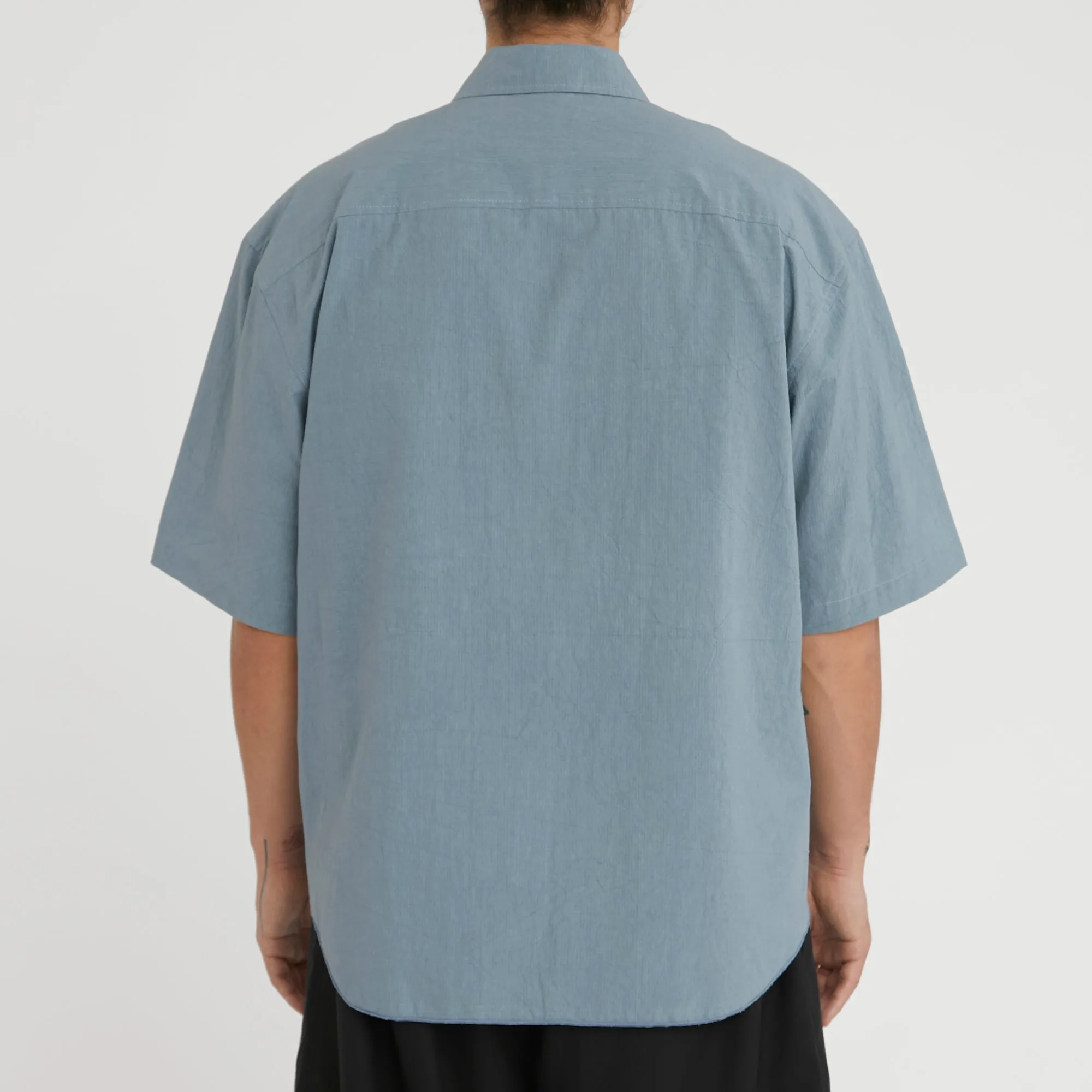 Sage Shirt - Slate Blue Organic Cotton Ripstop sold by S.K. Manor Hill product image thumbnail 5