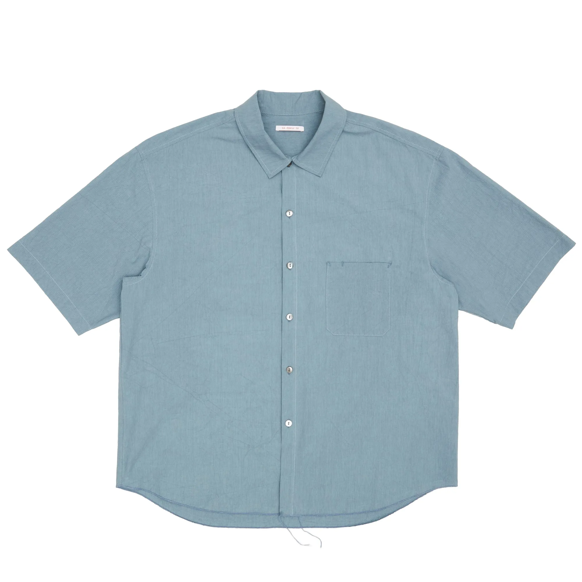 Sage Shirt - Slate Blue Organic Cotton Ripstop sold by S.K. Manor Hill