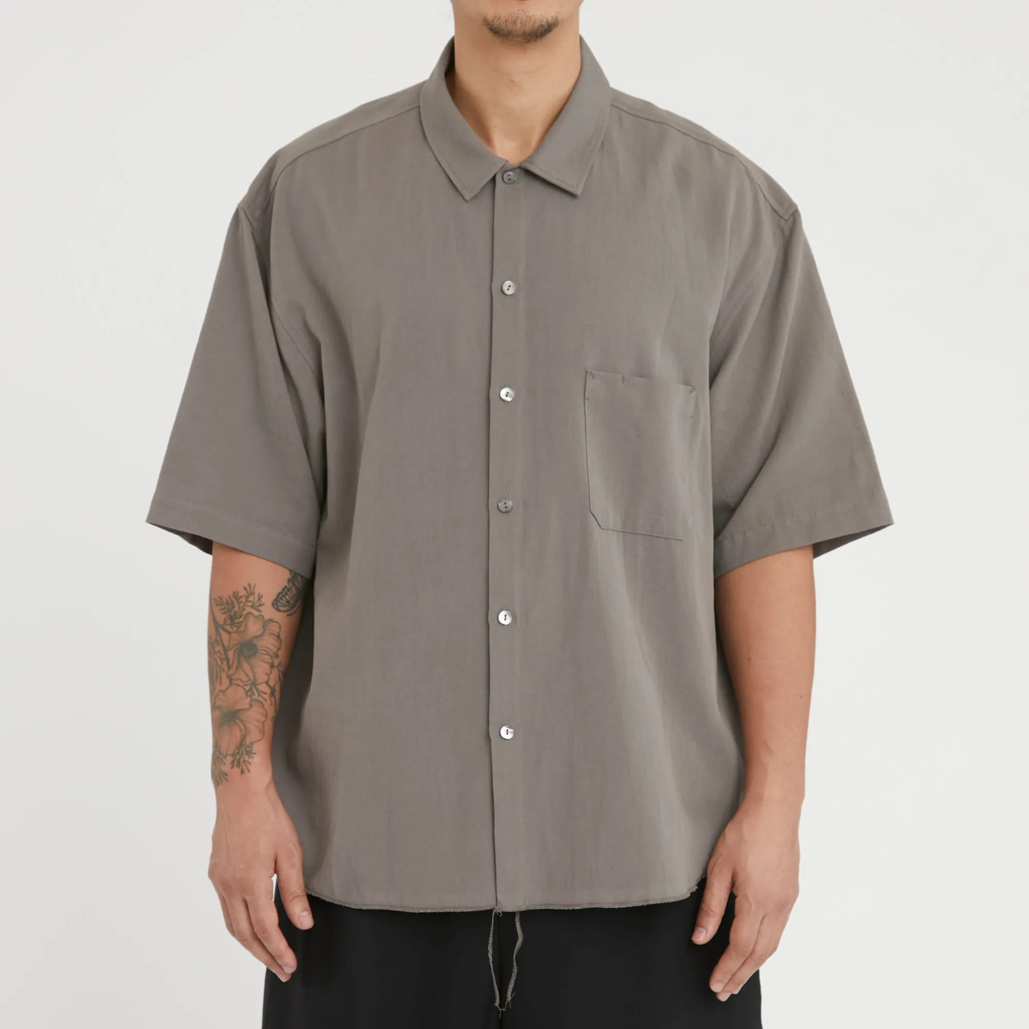 Sage Shirt - Grey Cotton / Hemp sold by S.K. Manor Hill product image thumbnail 3