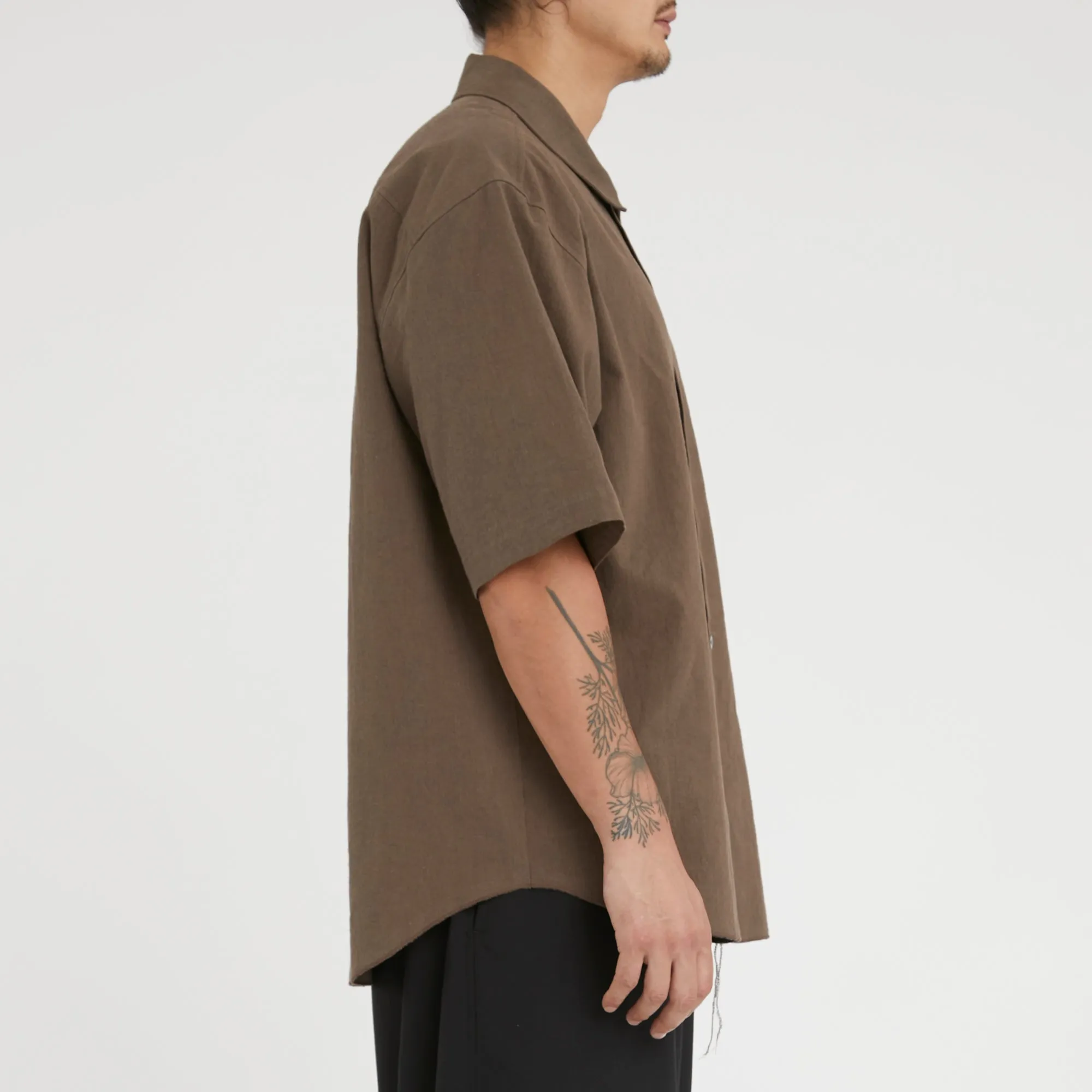 Sage Shirt - Brown Linen / Cotton sold by S.K. Manor Hill product image thumbnail 4