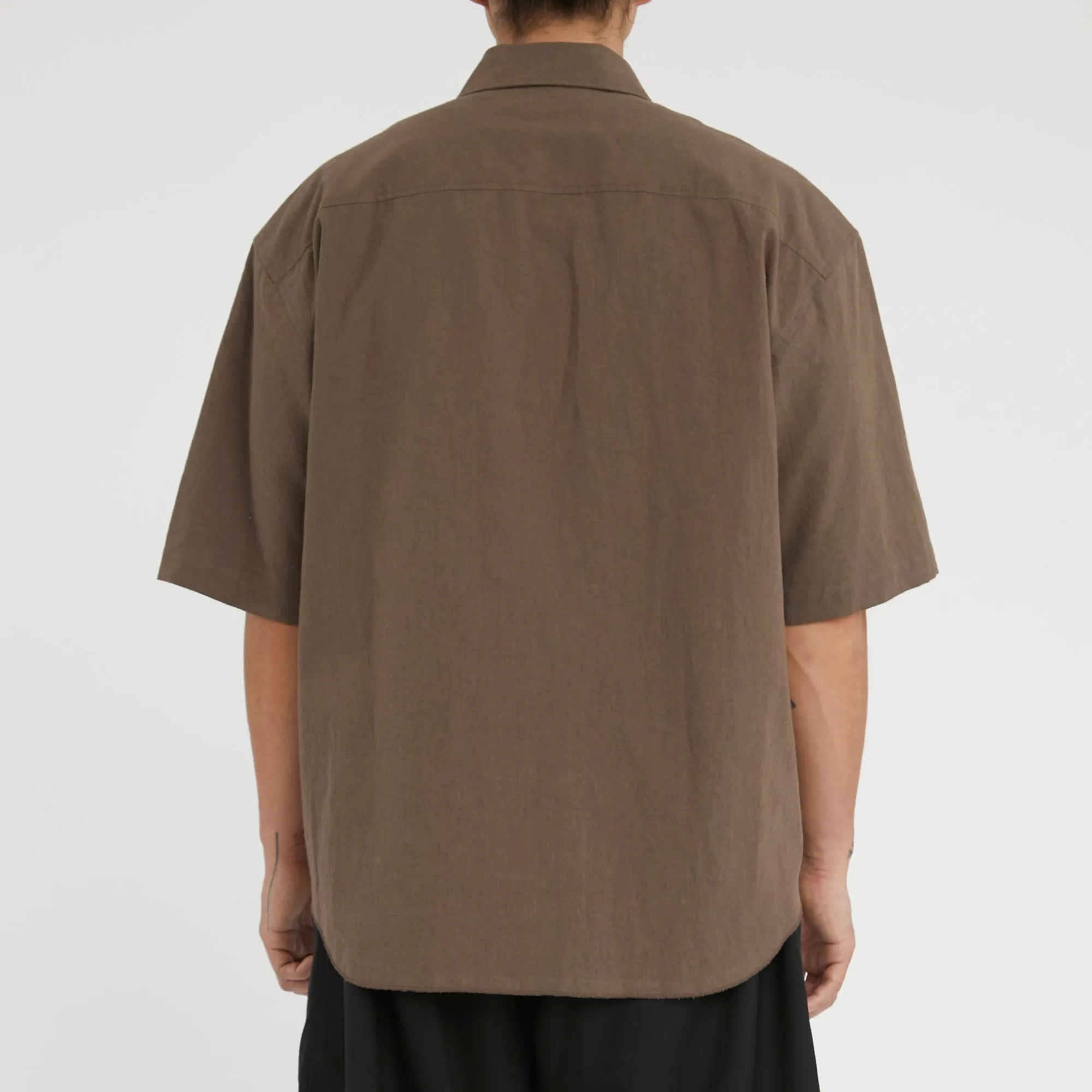Sage Shirt - Brown Linen / Cotton sold by S.K. Manor Hill product image thumbnail 5