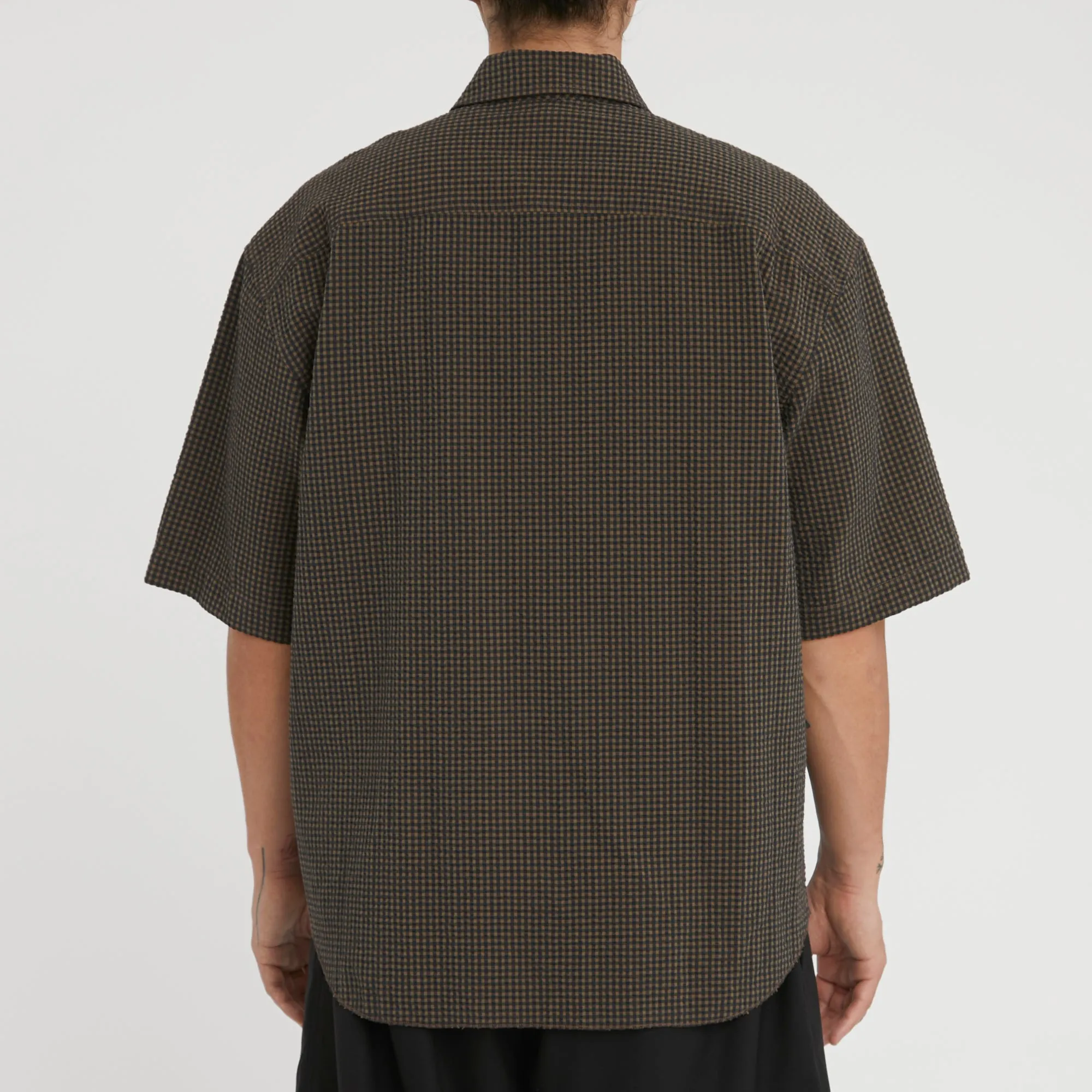 Sage Shirt - Navy/Tan/Green Dobby Plaid Organic Cotton sold by S.K. Manor Hill product image thumbnail 5