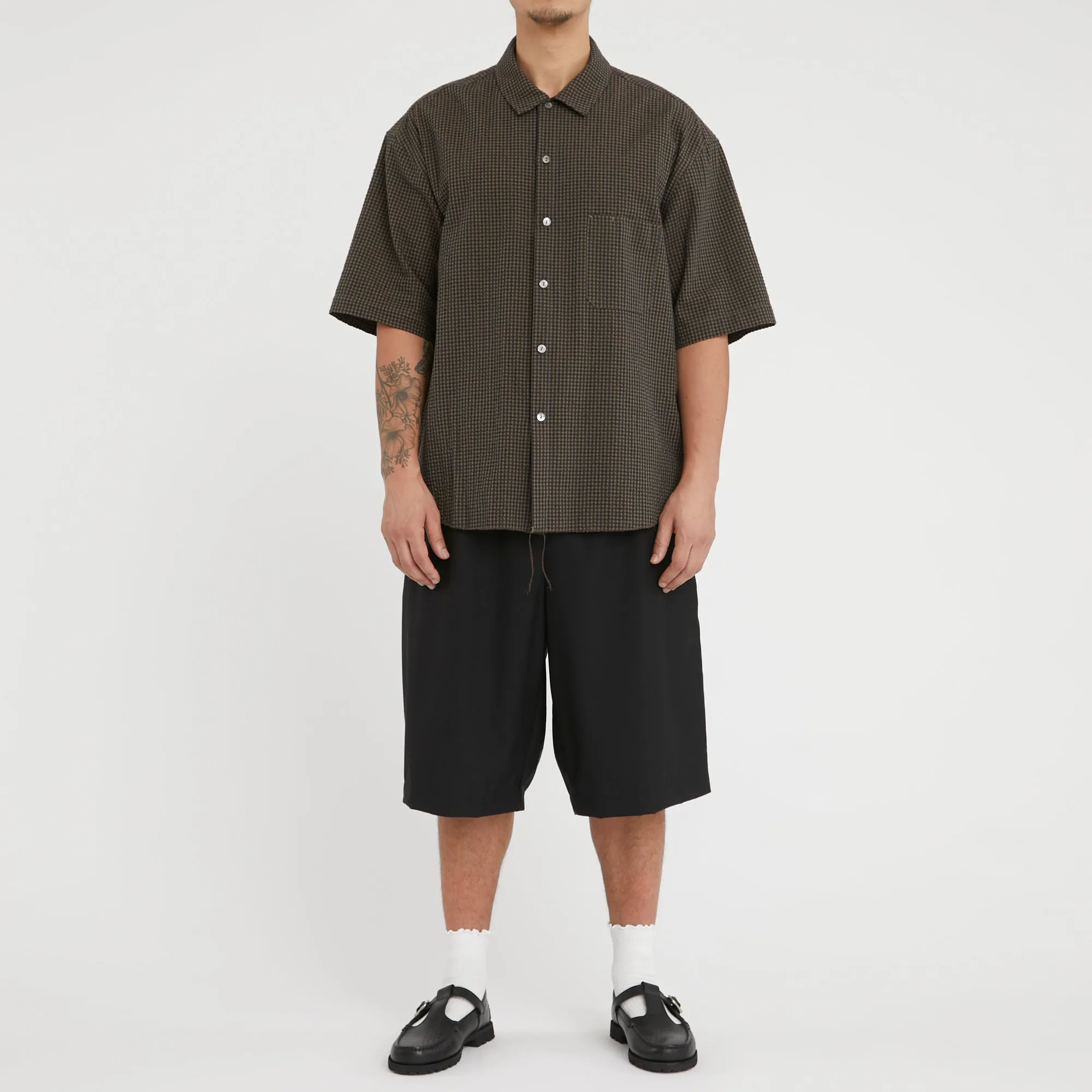 Sage Shirt - Navy/Tan/Green Dobby Plaid Organic Cotton sold by S.K. Manor Hill product image thumbnail 2