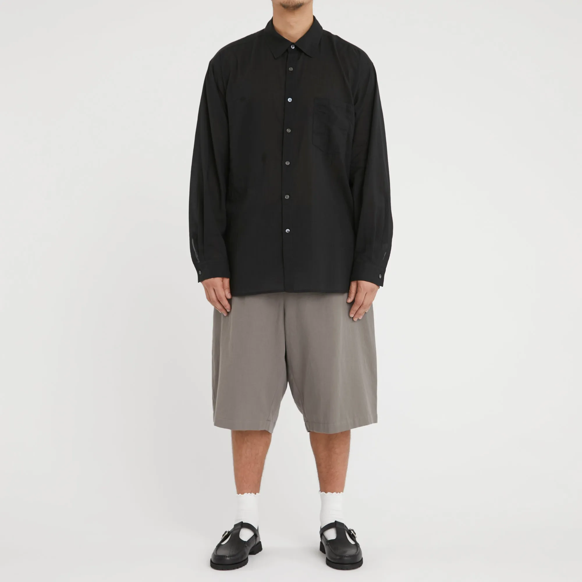 Scribe Shirt - Translucent Black Cotton sold by S.K. Manor Hill product image thumbnail 2
