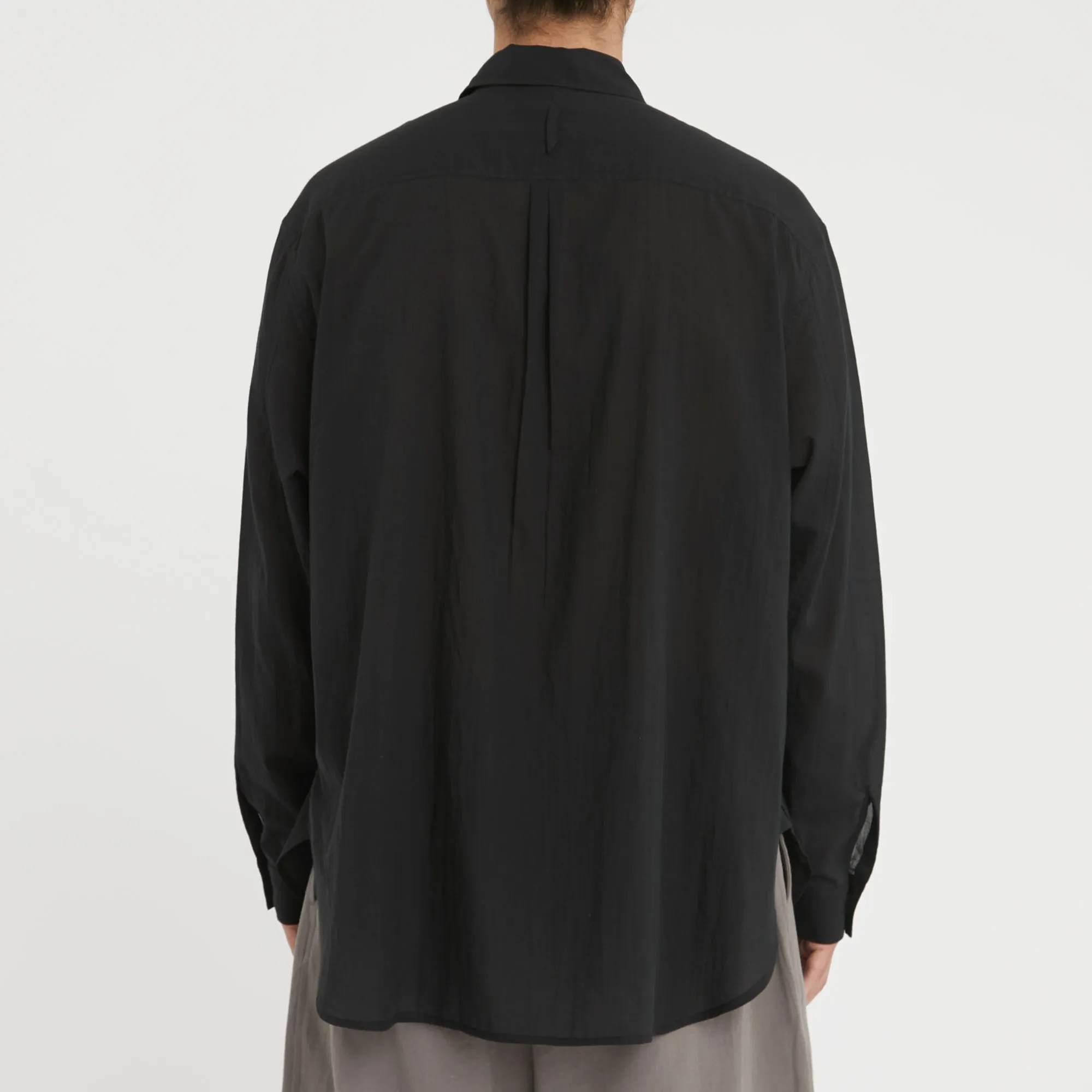 Scribe Shirt - Translucent Black Cotton sold by S.K. Manor Hill product image thumbnail 5
