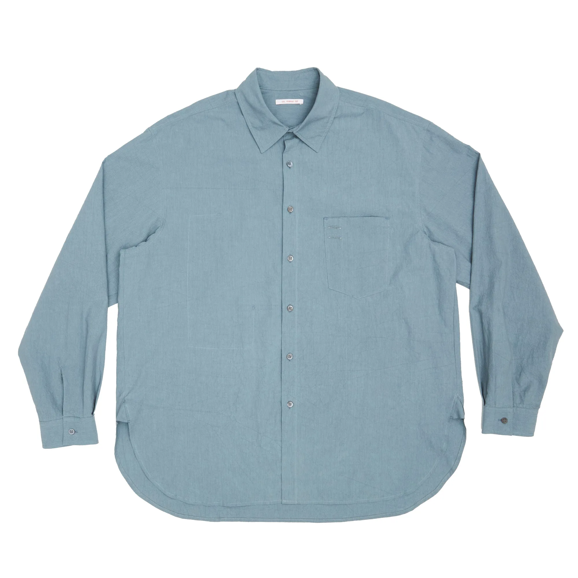 Scribe Shirt - Slate Blue Organic Cotton Ripstop sold by S.K. Manor Hill