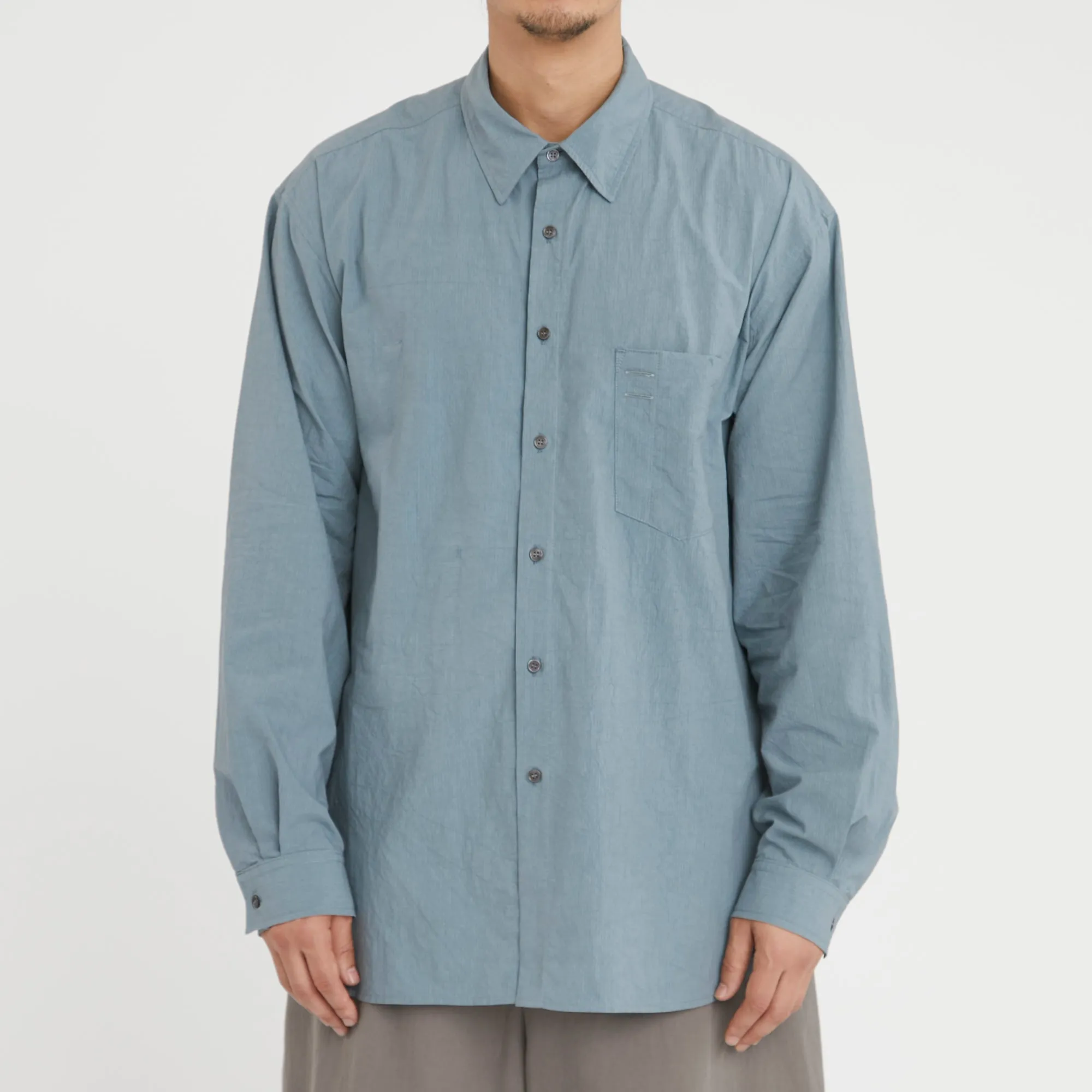 Scribe Shirt - Slate Blue Organic Cotton Ripstop sold by S.K. Manor Hill product image thumbnail 3