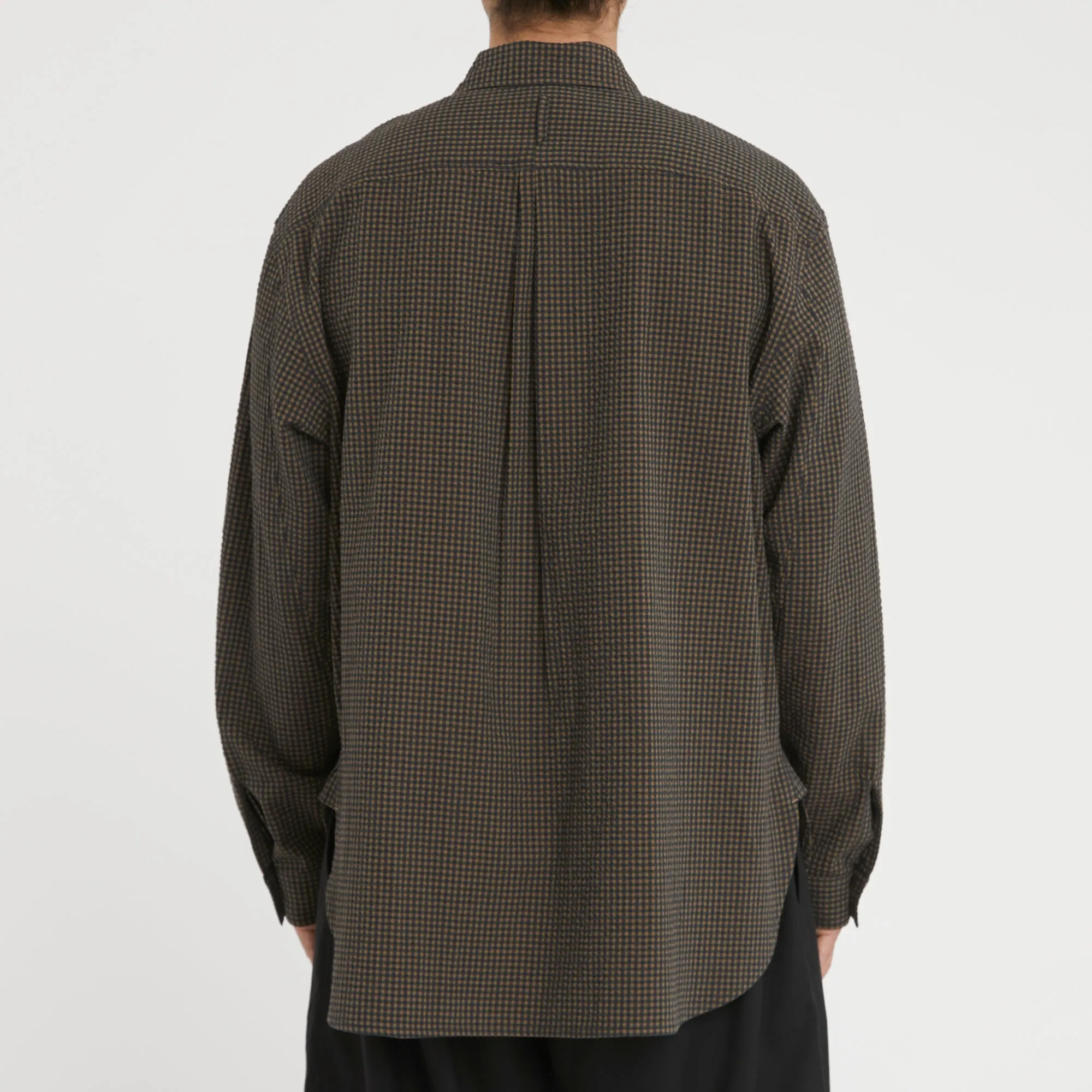 Scribe Shirt - Navy/Tan/Green Dobby Plaid Organic Cotton sold by S.K. Manor Hill product image thumbnail 5