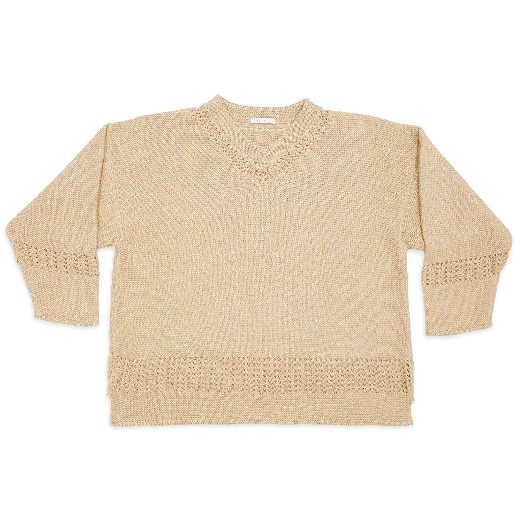 Knit Hockey Sweater - Tan Cotton sold by S.K. Manor Hill