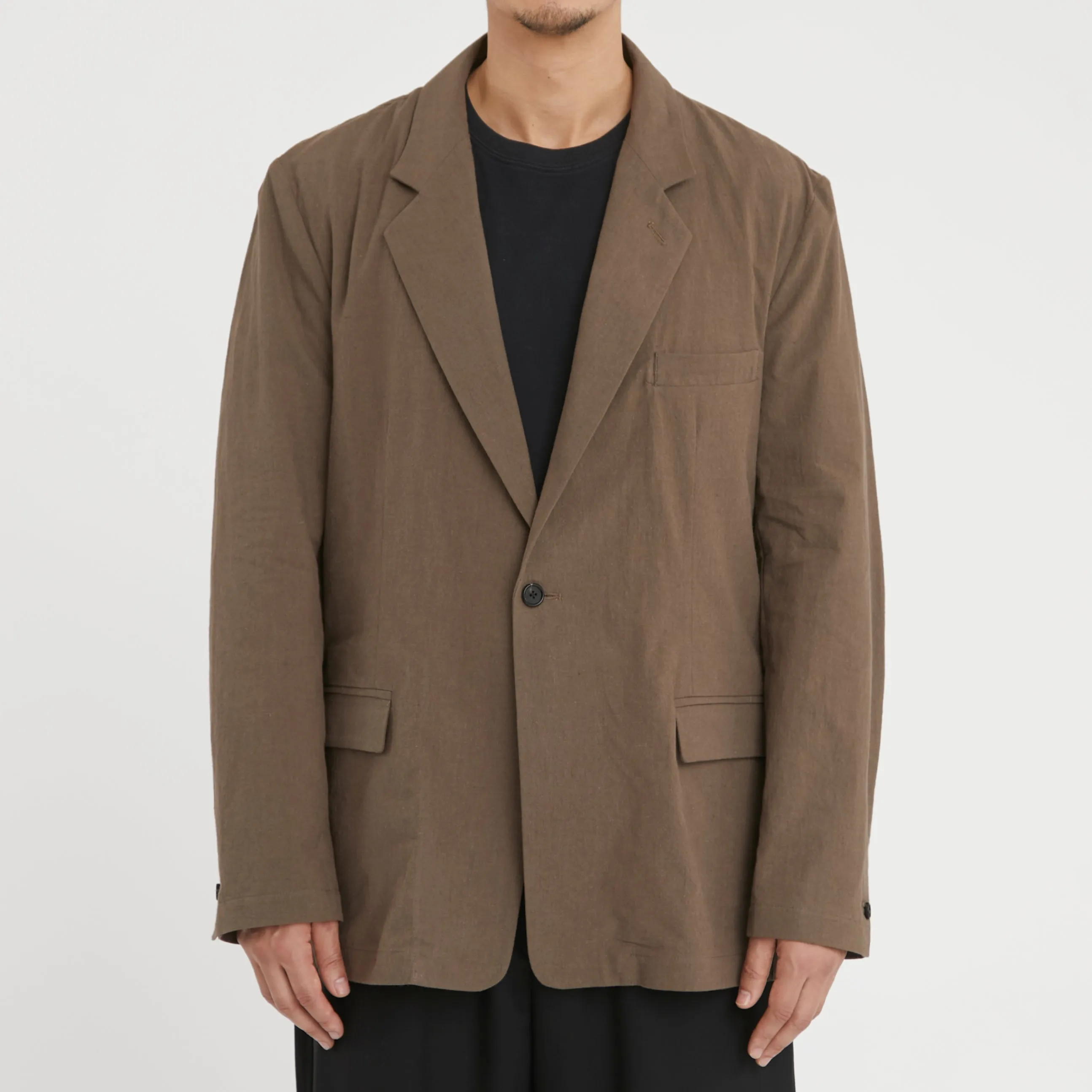 Julian Blazer - Brown Linen / Cotton sold by S.K. Manor Hill product image thumbnail 3