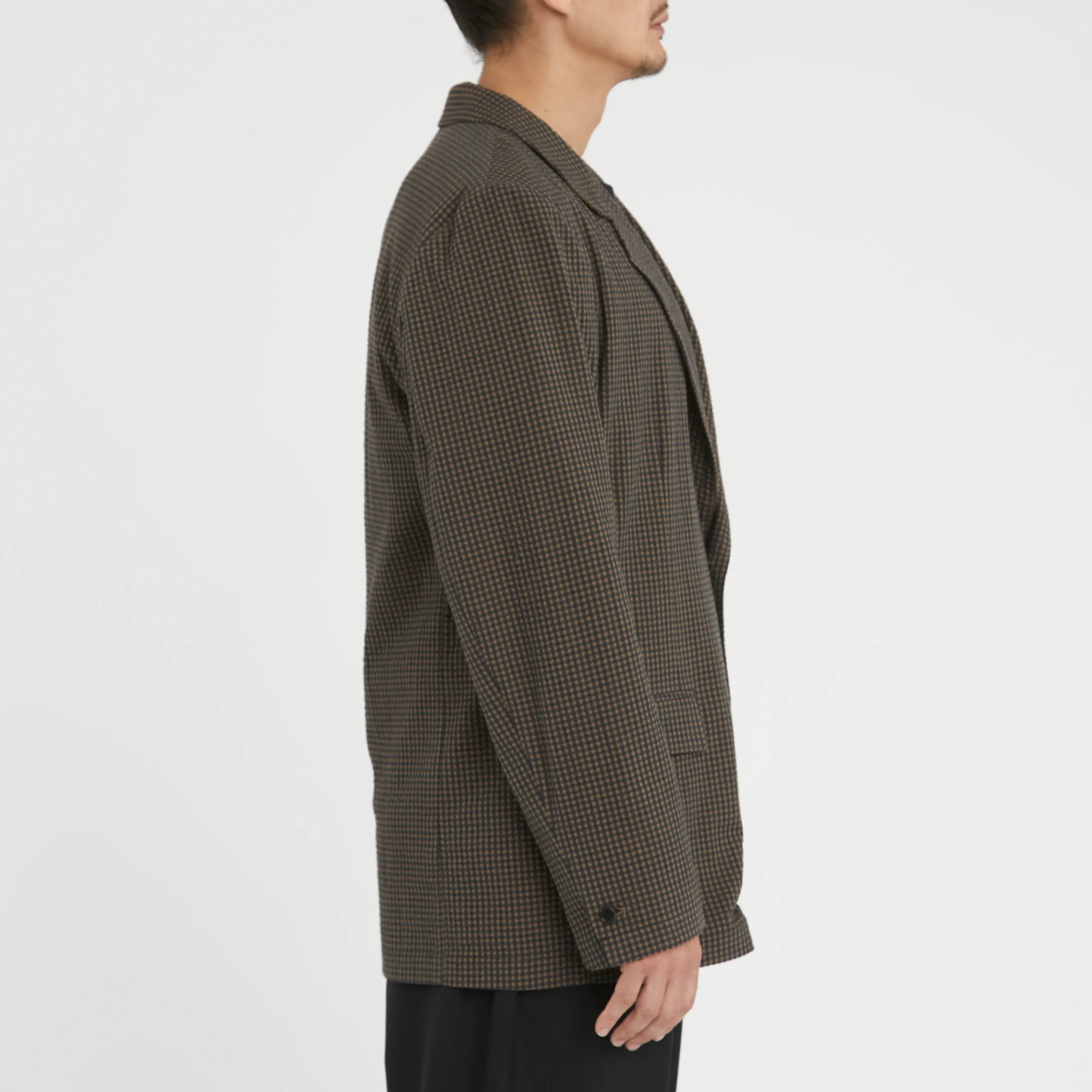 Julian Blazer - Navy/Tan/Green Dobby Plaid Organic Cotton sold by S.K. Manor Hill product image thumbnail 4