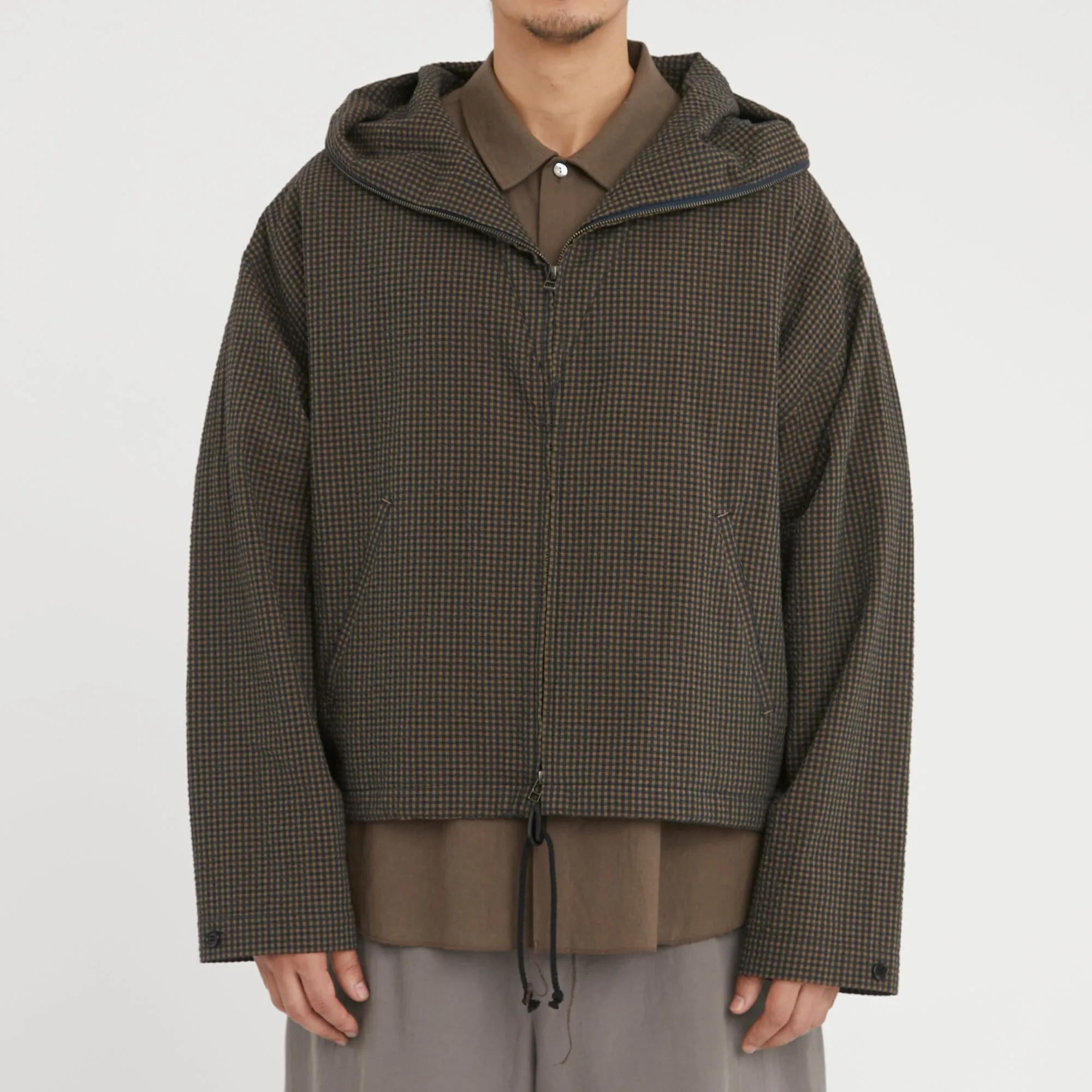 Ridge Jacket - Navy/Tan/Green Dobby Plaid Organic Cotton sold by S.K. Manor Hill product image thumbnail 3