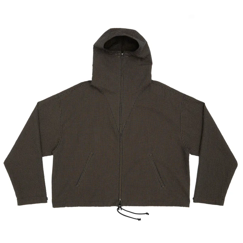 Ridge Jacket - Navy/Tan/Green Dobby Plaid Organic Cotton made by S.K. Manor Hill