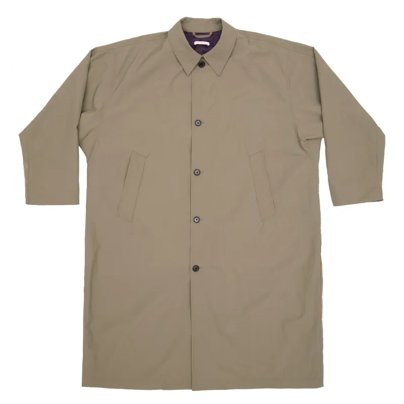 Mountain Trench Coat - Smokey Taupe Recycled Nylon WR made by S.K. Manor Hill