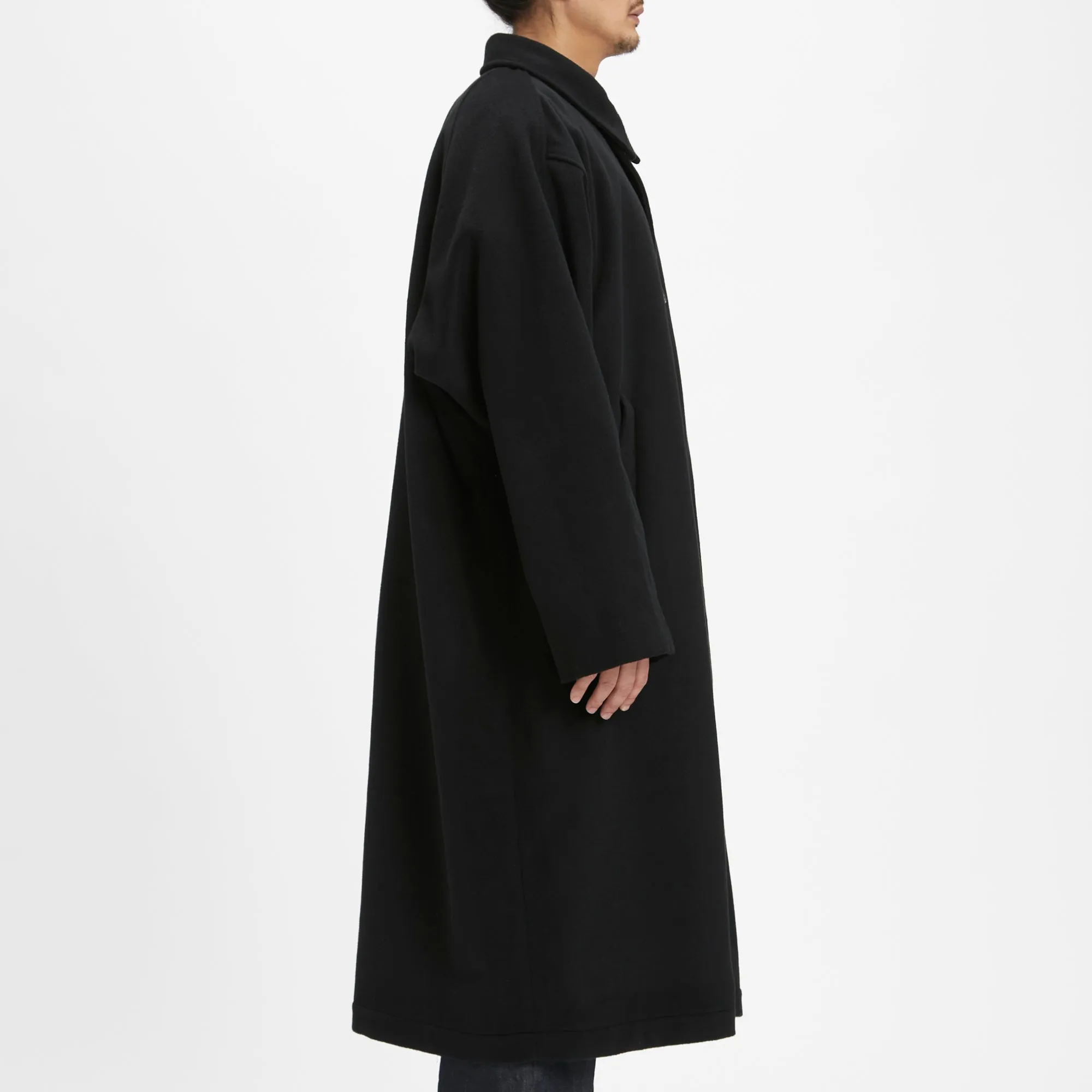 Town Trench Coat - Black Wool sold by S.K. Manor Hill product image thumbnail 4