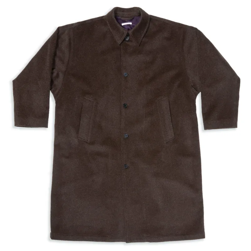 Town Trench Coat - Brown Wool/Mohair made by S.K. Manor Hill