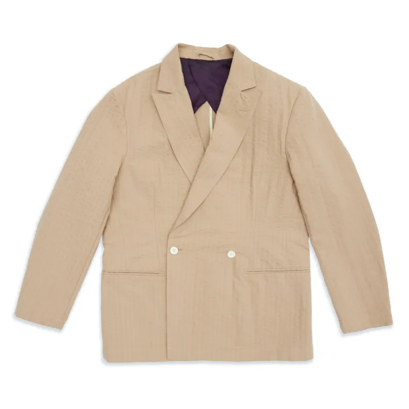 Darwin Blazer - Tan Puckered Cotton sold by S.K. Manor Hill