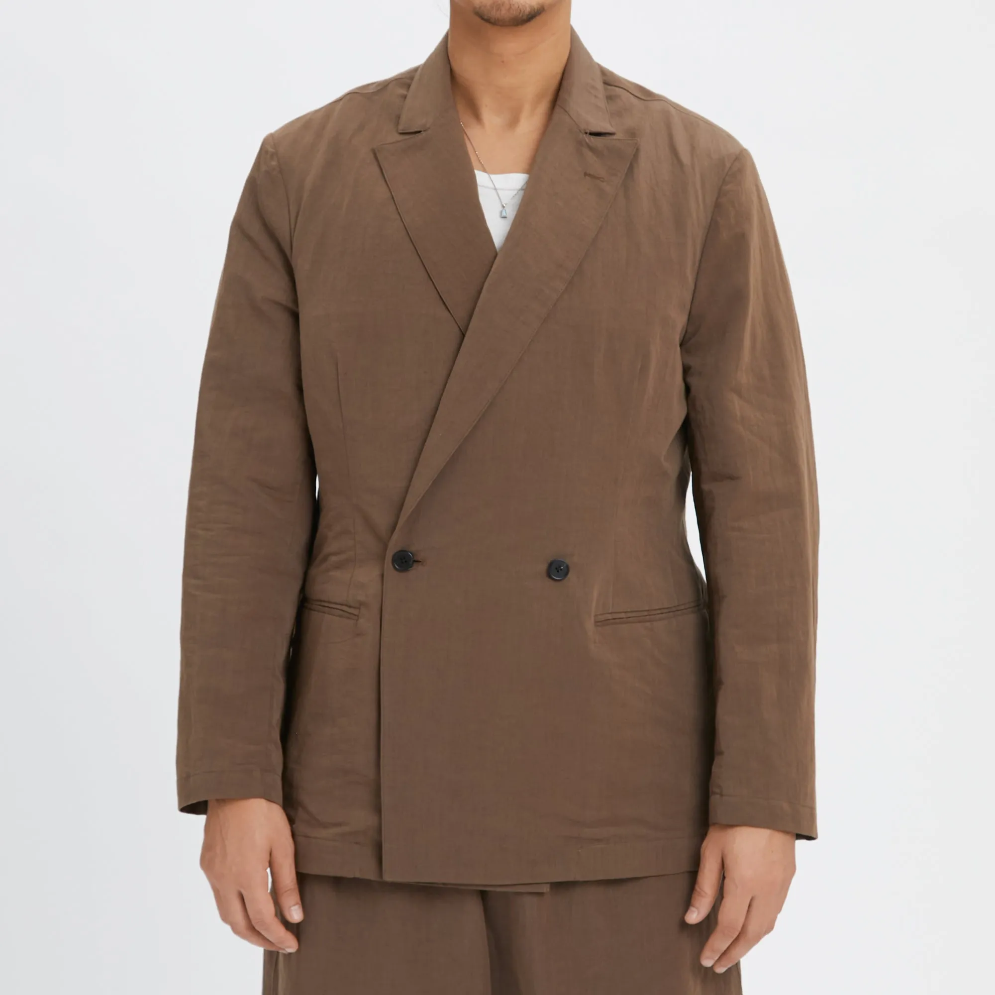 Darwin Blazer - Brown Linen / Cotton / Nylon sold by S.K. Manor Hill product image thumbnail 3