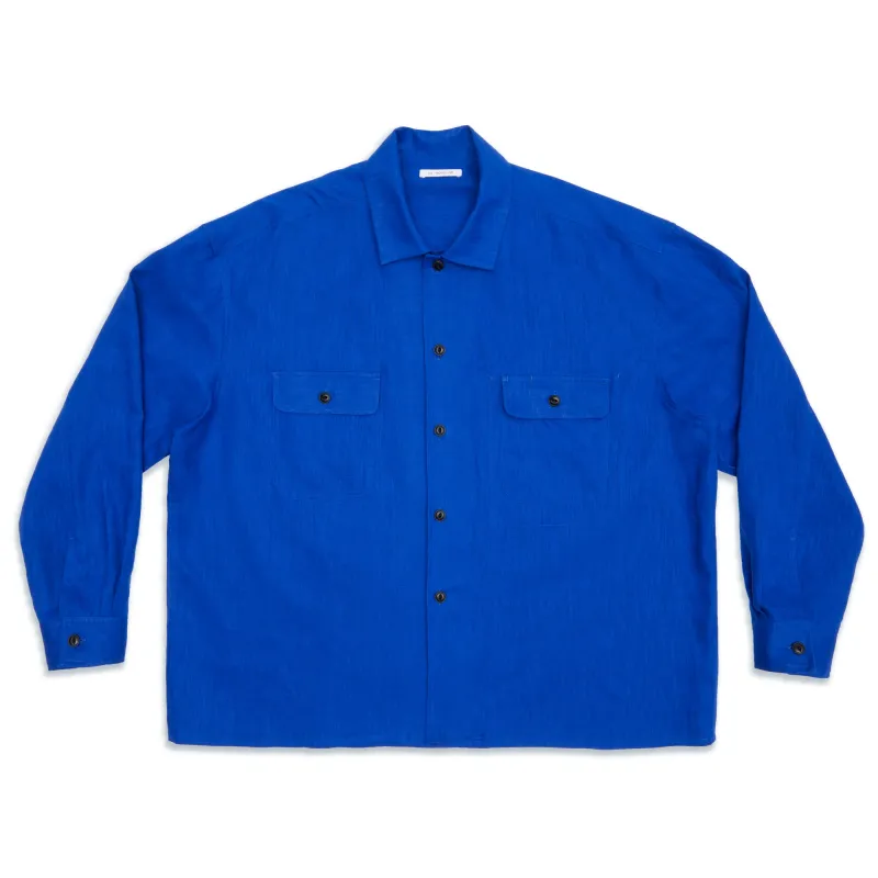 Park Shirt/Jacket - Royal Blue Ramie made by S.K. Manor Hill