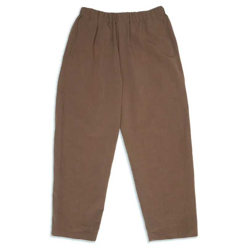 Tilt Pant - Brown Linen / Cotton / Nylon made by S.K. Manor Hill
