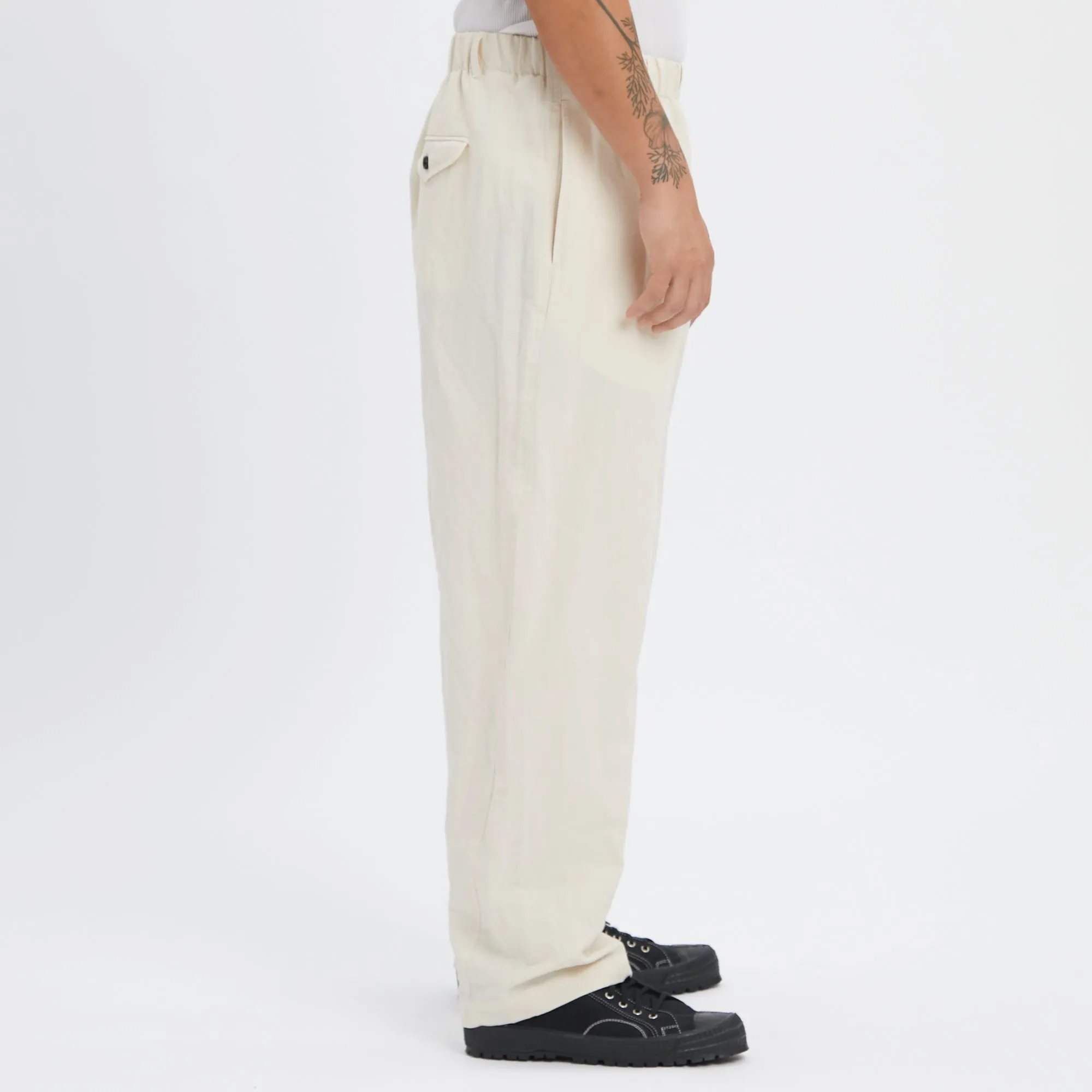 Tilt Pant - Bone Linen / Cotton sold by S.K. Manor Hill product image thumbnail 4