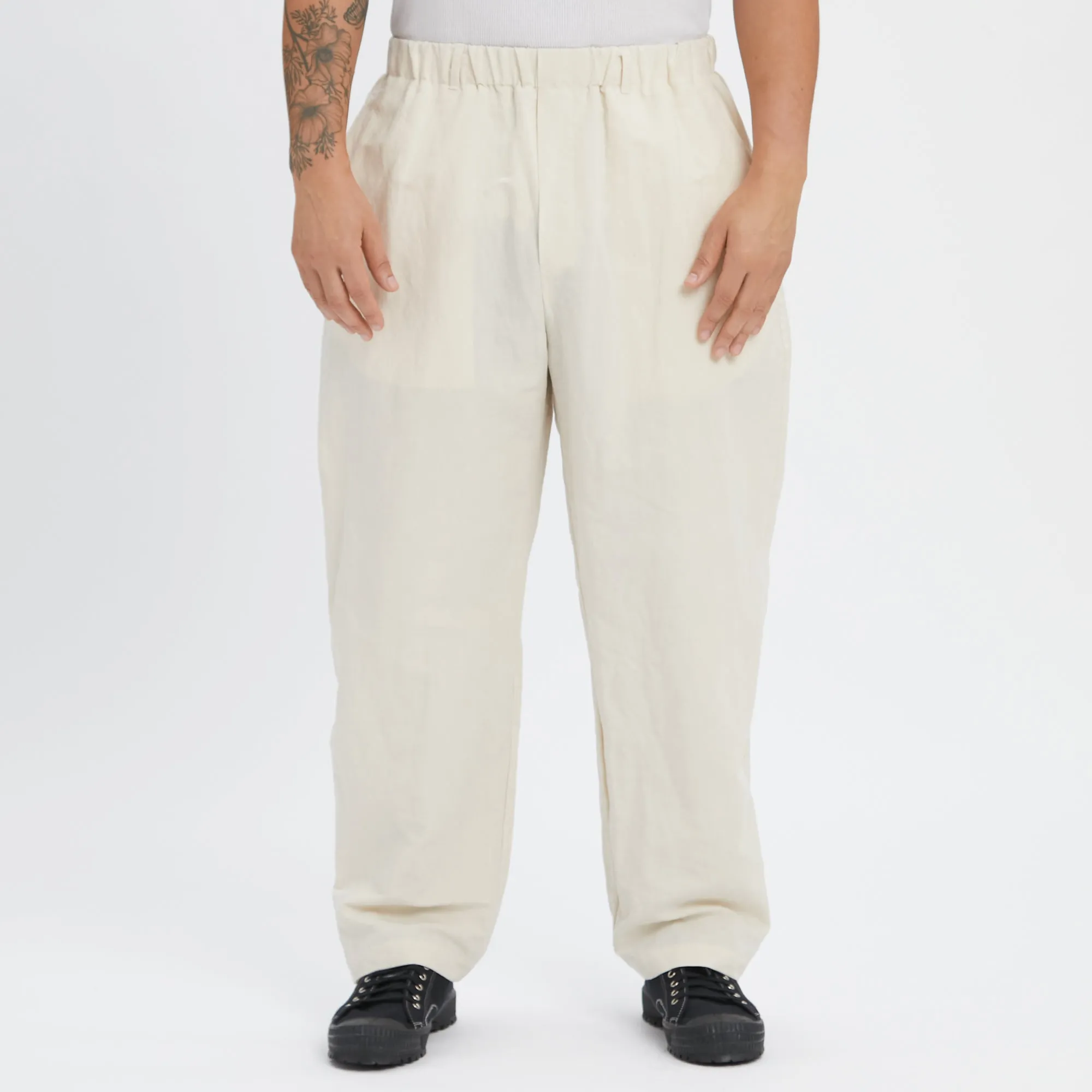 Tilt Pant - Bone Linen / Cotton sold by S.K. Manor Hill product image thumbnail 3
