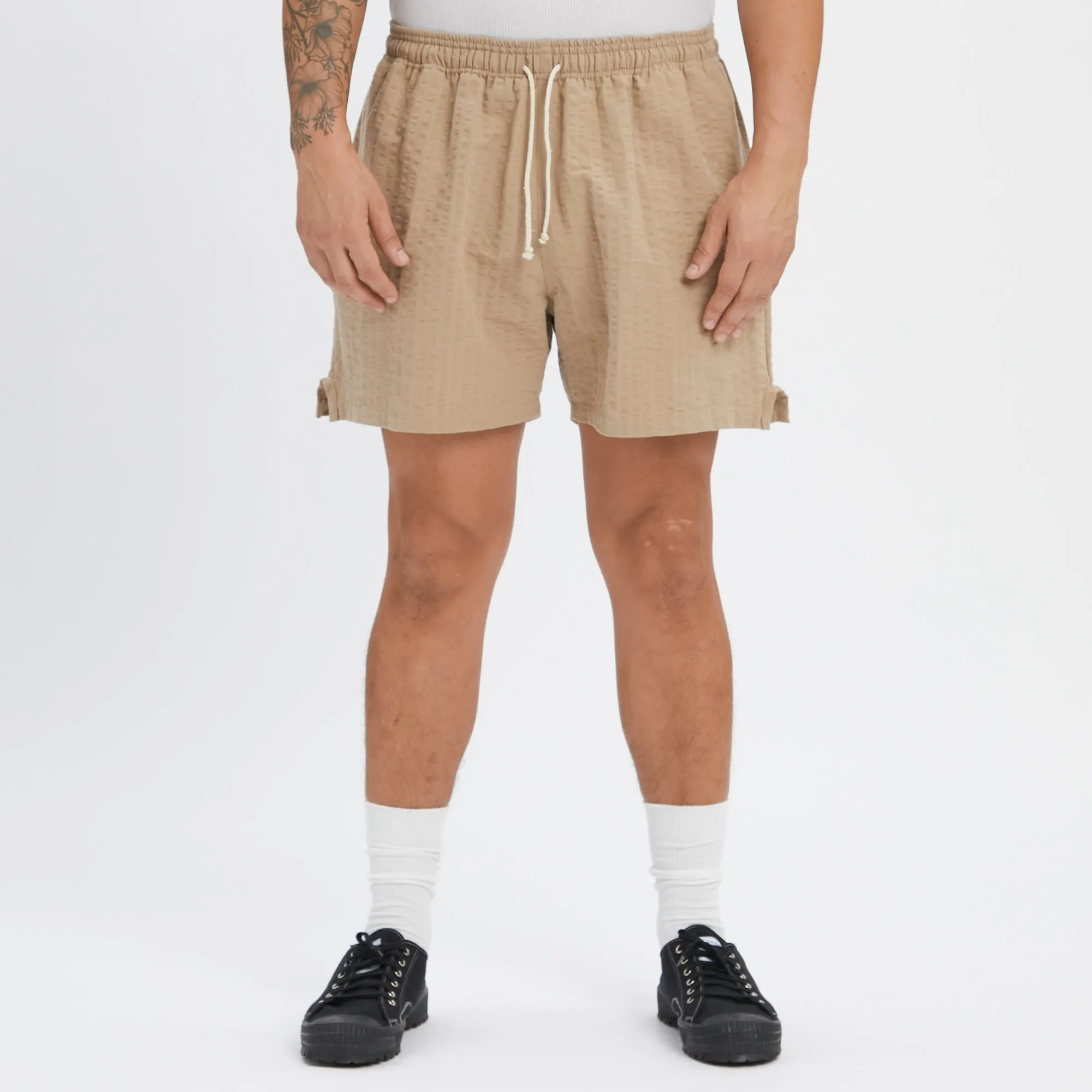 MT Short - Tan Puckered Cotton sold by S.K. Manor Hill product image thumbnail 3